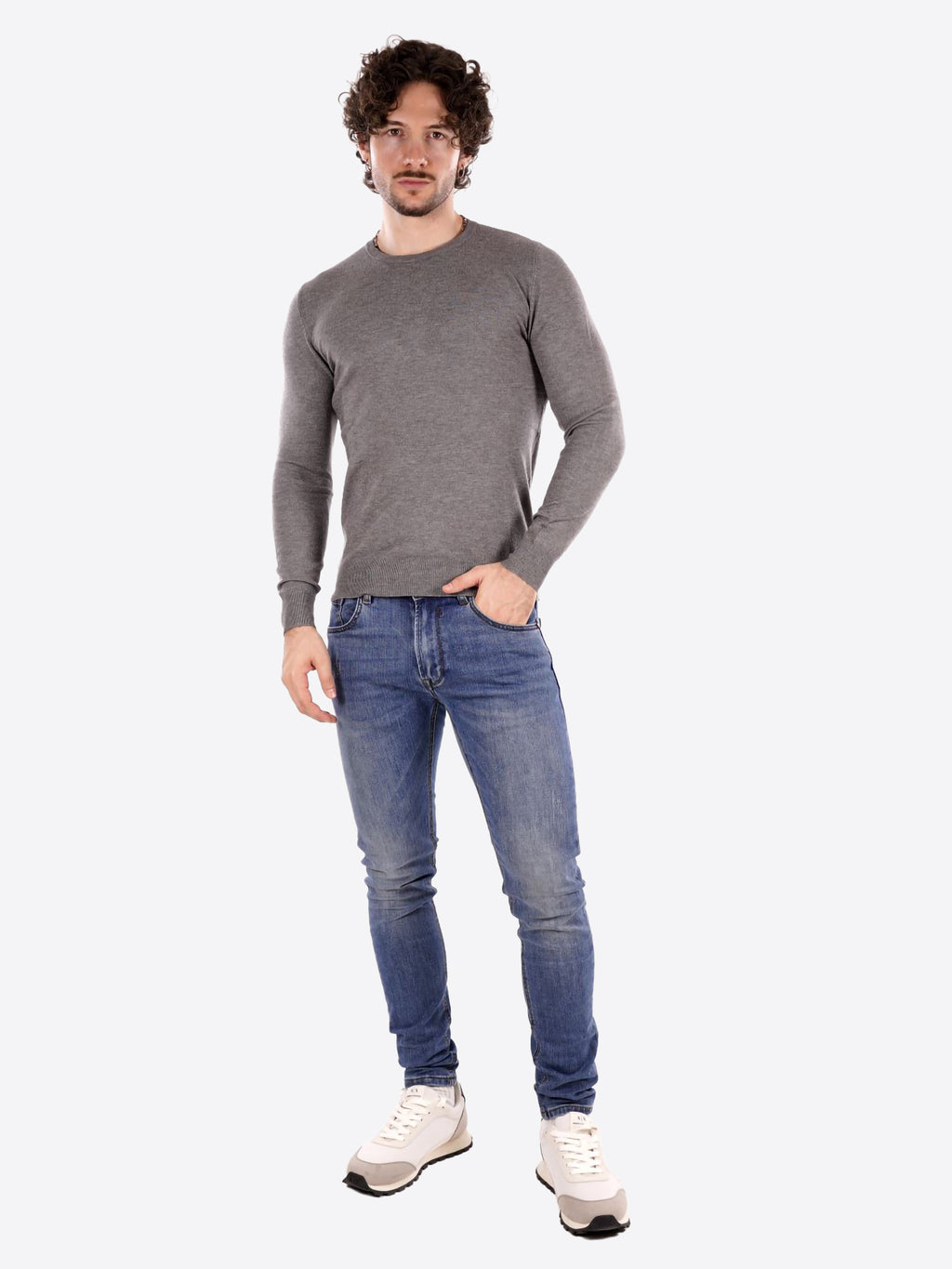 Maglia GIANNI LUPO da Uomo - grigio GL33398-F25GRIGIO