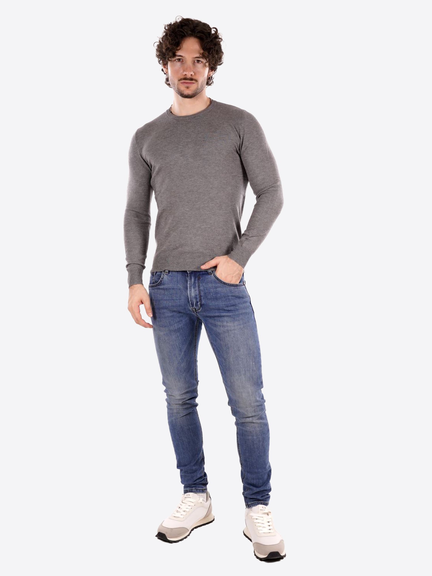 Maglia GIANNI LUPO da Uomo - grigio GL33398-F25GRIGIO