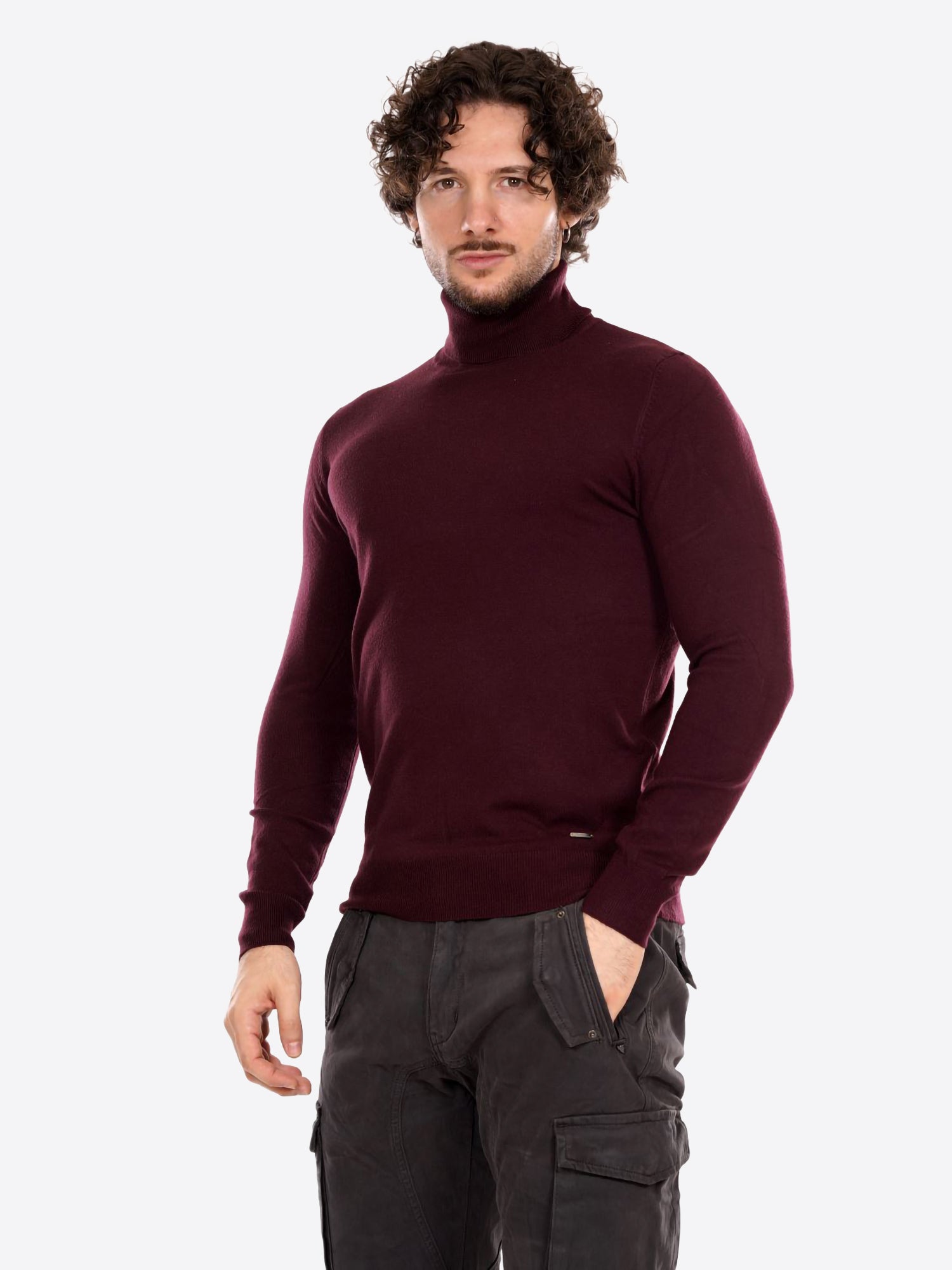 Maglia GIANNI LUPO da Uomo - rosso GL33500-F25BORDEAUX