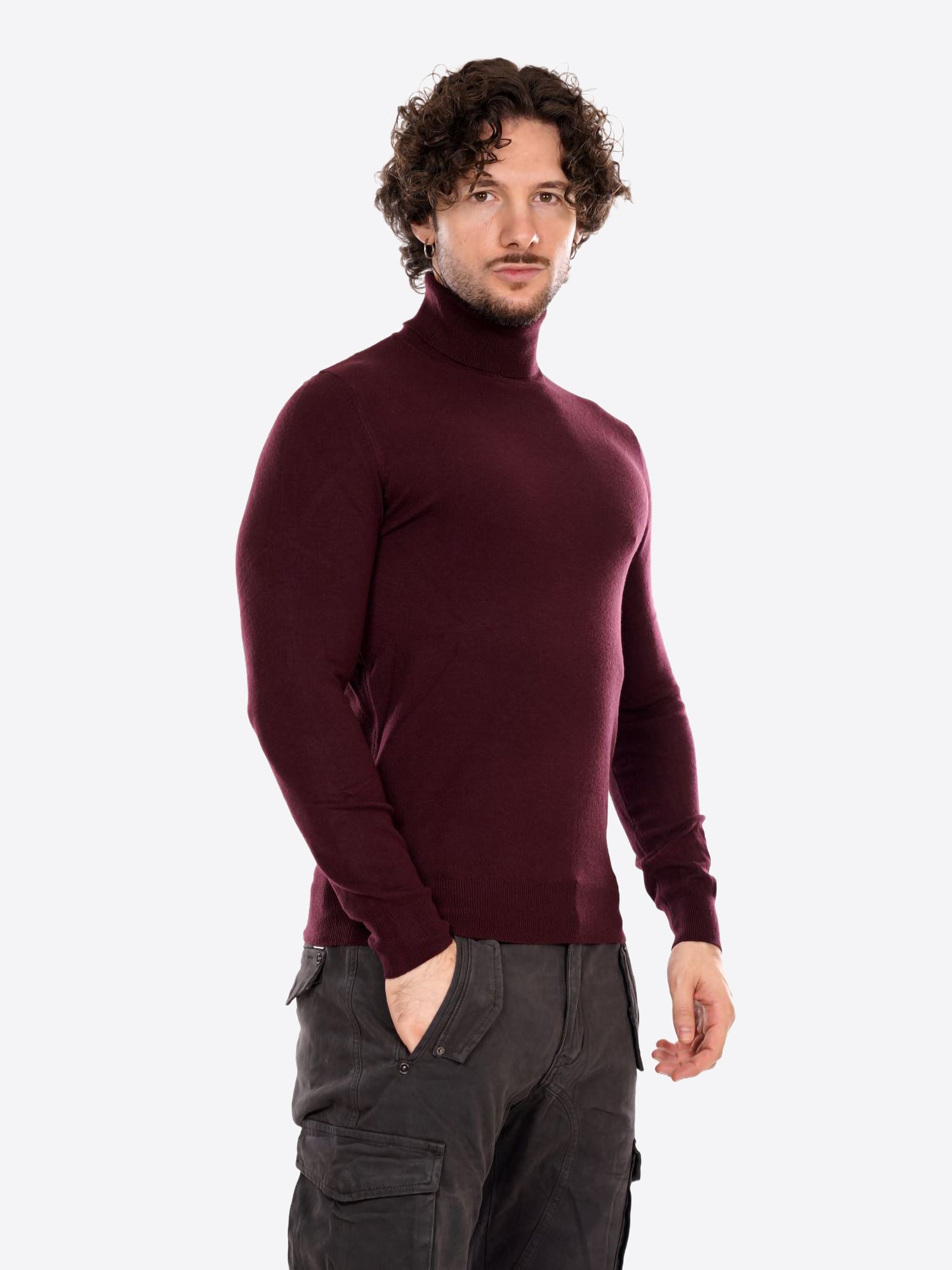 Maglia GIANNI LUPO da Uomo - rosso GL33500-F25BORDEAUX