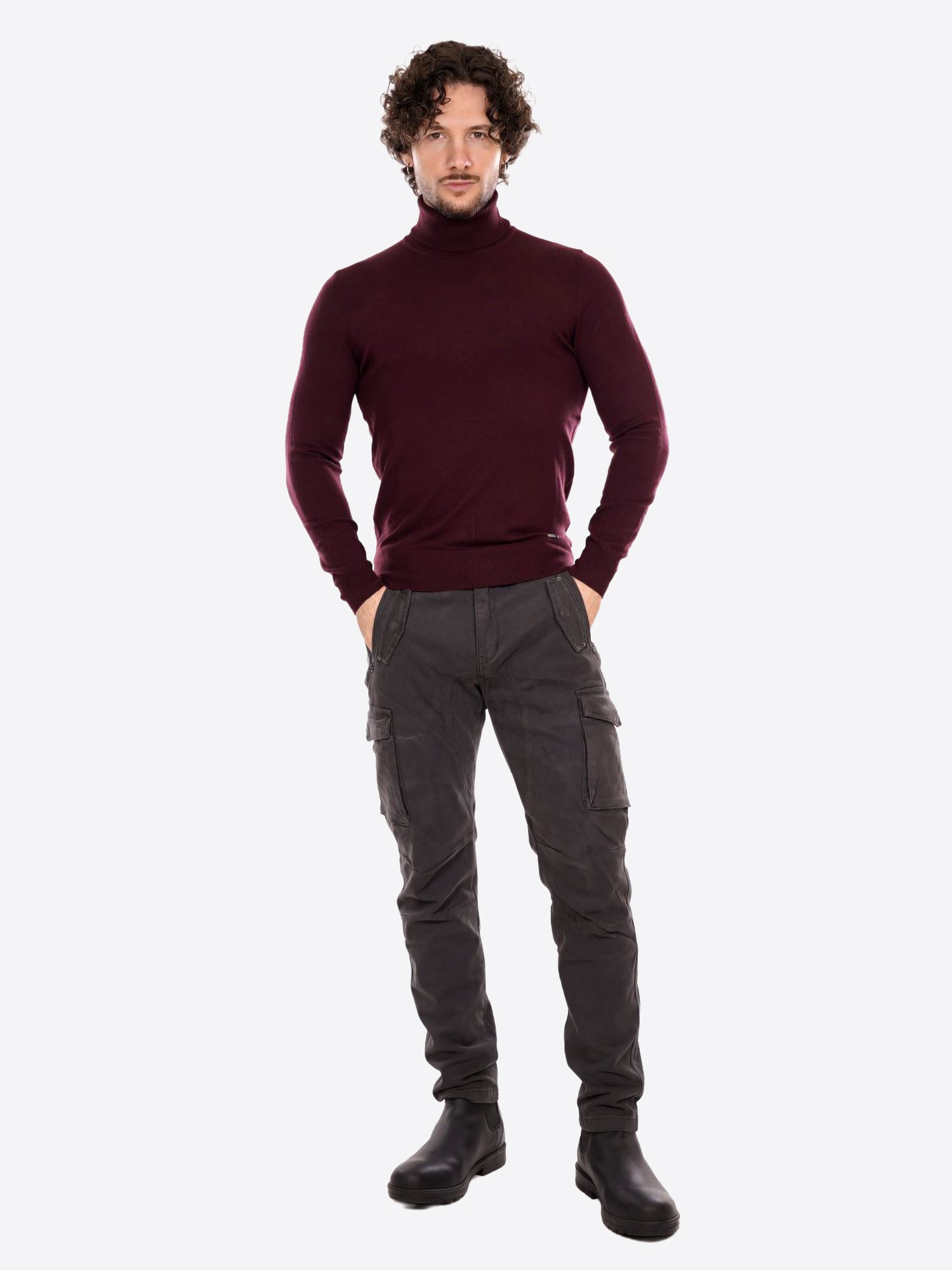 Maglia GIANNI LUPO da Uomo - rosso GL33500-F25BORDEAUX