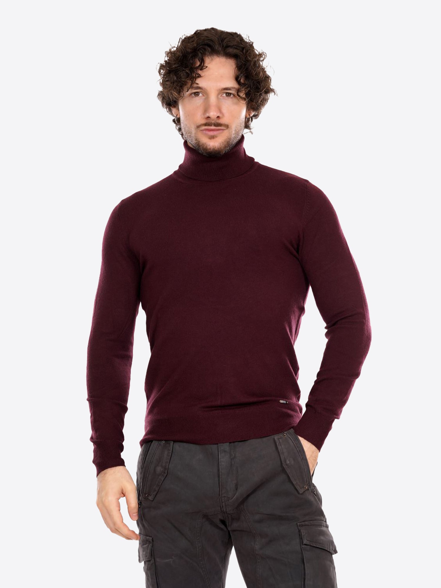 Maglia GIANNI LUPO da Uomo - rosso GL33500-F25BORDEAUX