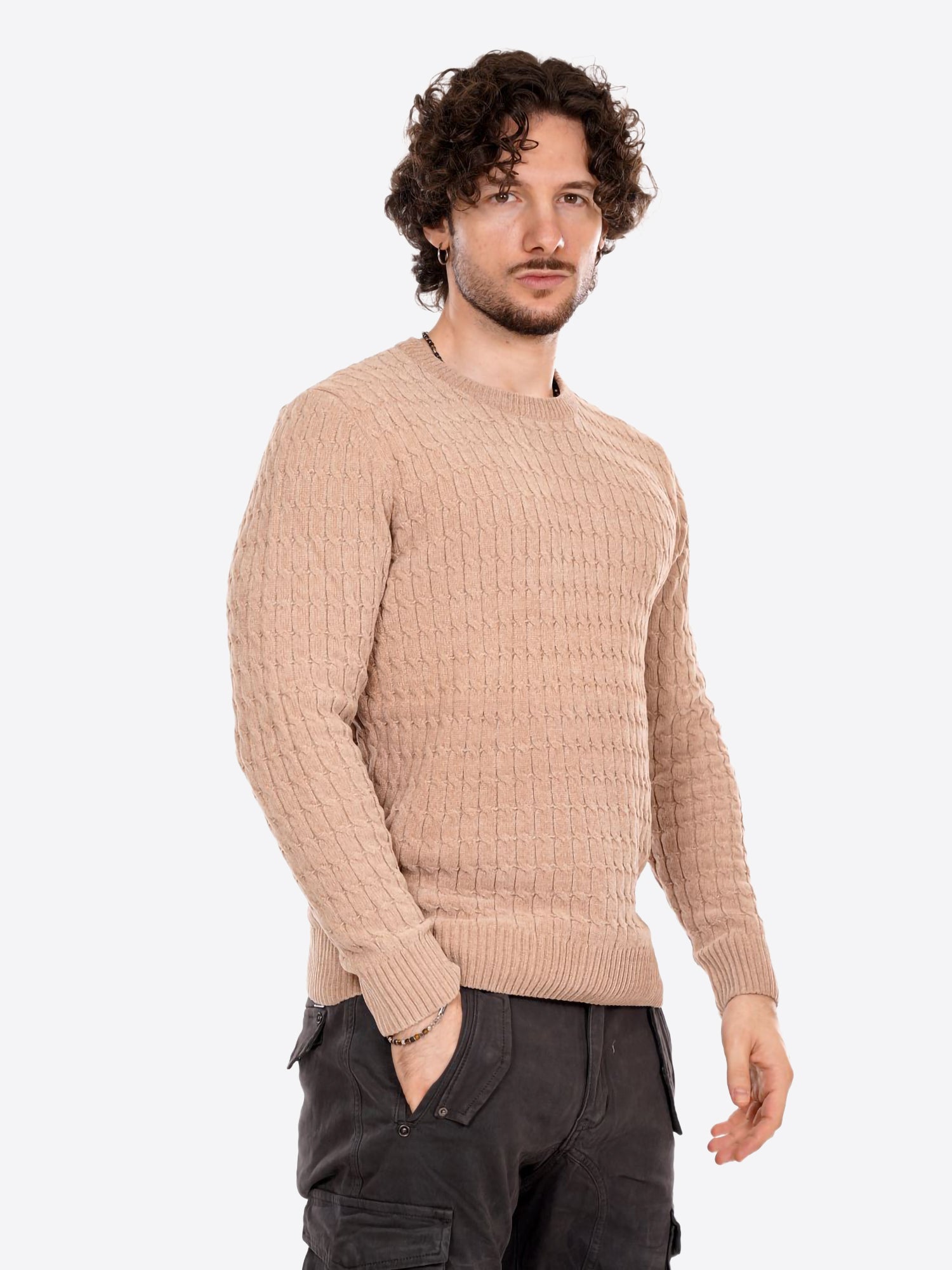 Maglione GIANNI LUPO da Uomo - beige GL35056BEIGE