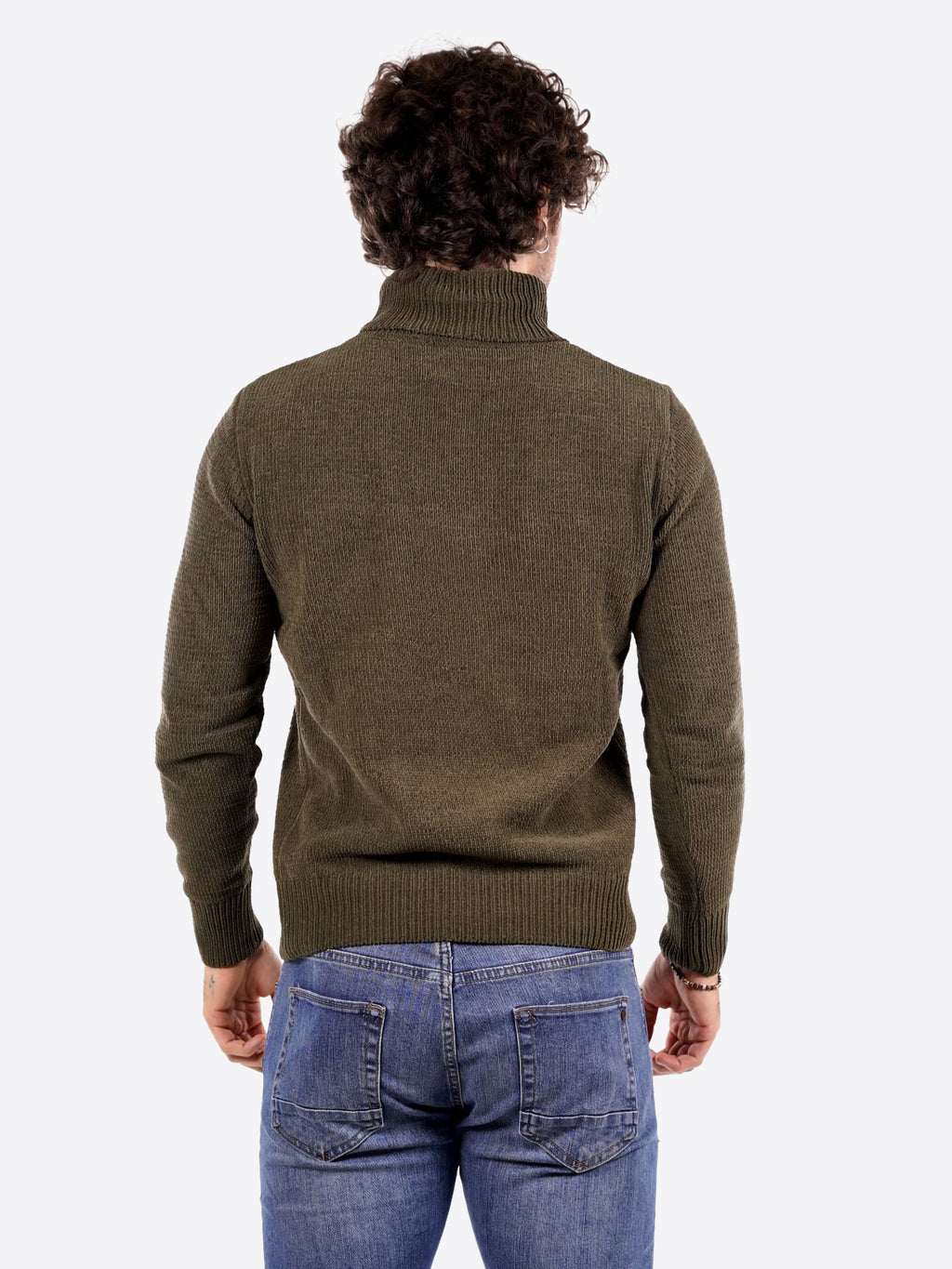 Maglione GIANNI LUPO da Uomo - verde GL536-F25MILITARY