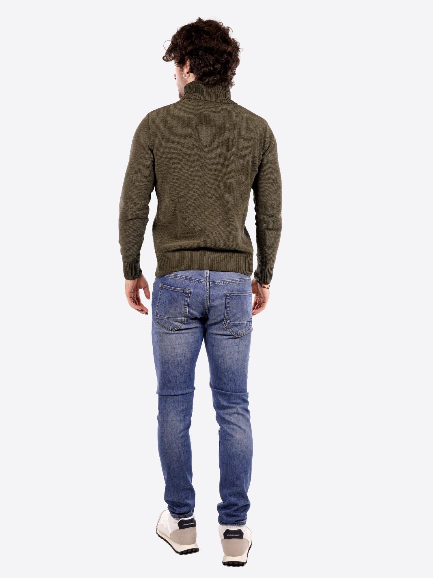 Maglione GIANNI LUPO da Uomo - verde GL536-F25MILITARY