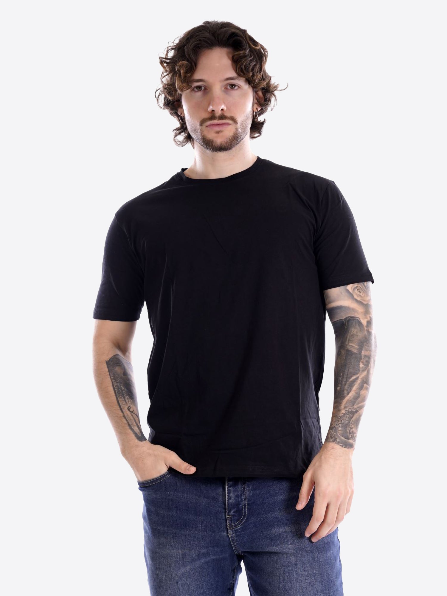T-shirt GIANNI LUPO da Uomo - nero GL963F-25BLK