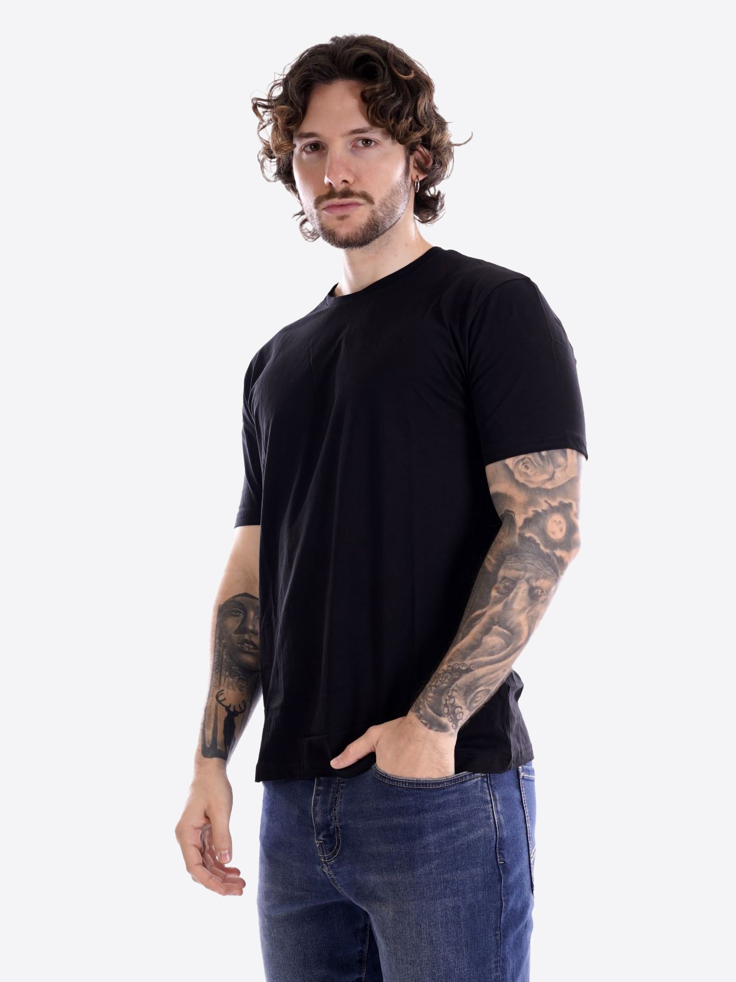 T-shirt GIANNI LUPO da Uomo - nero GL963F-25BLK
