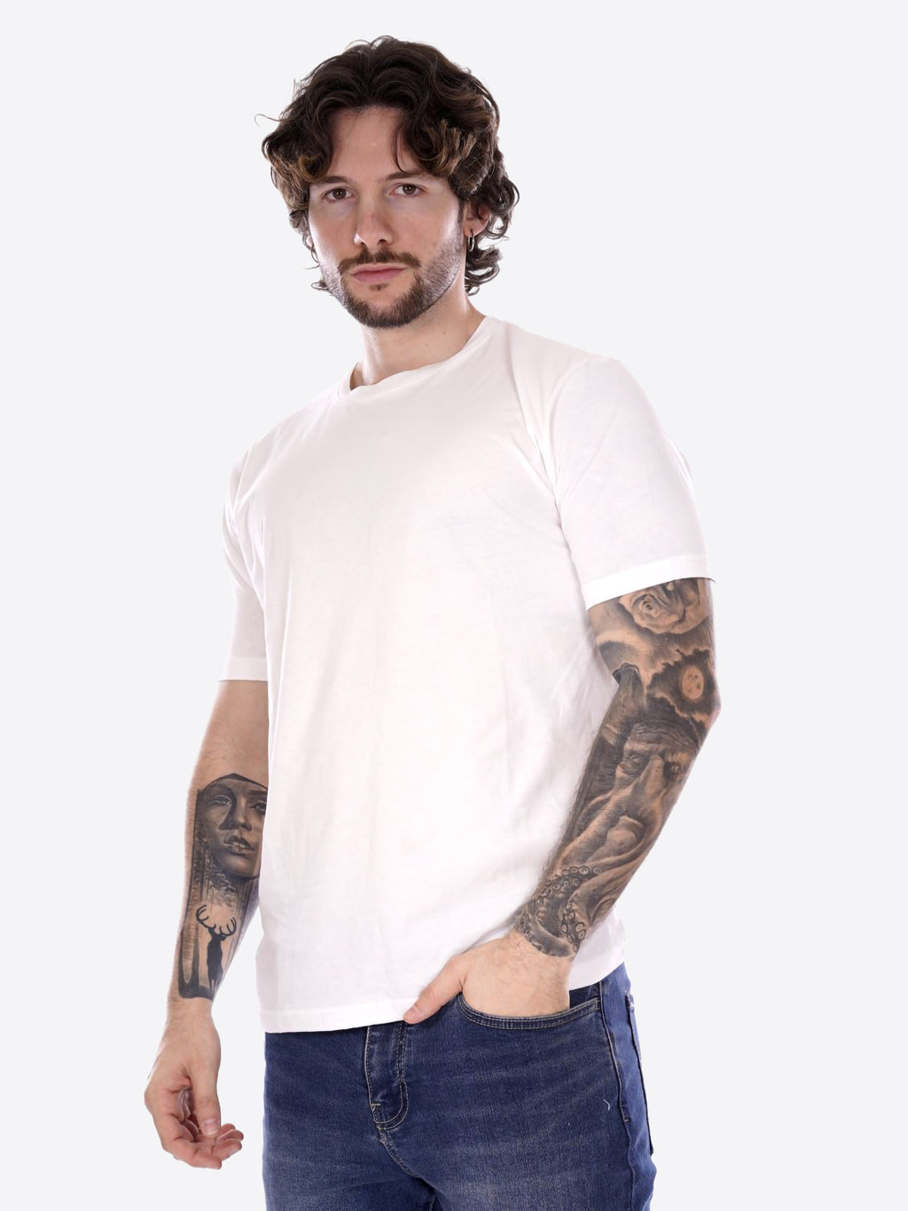 T-shirt GIANNI LUPO da Uomo - bianco GL963F-25WHT