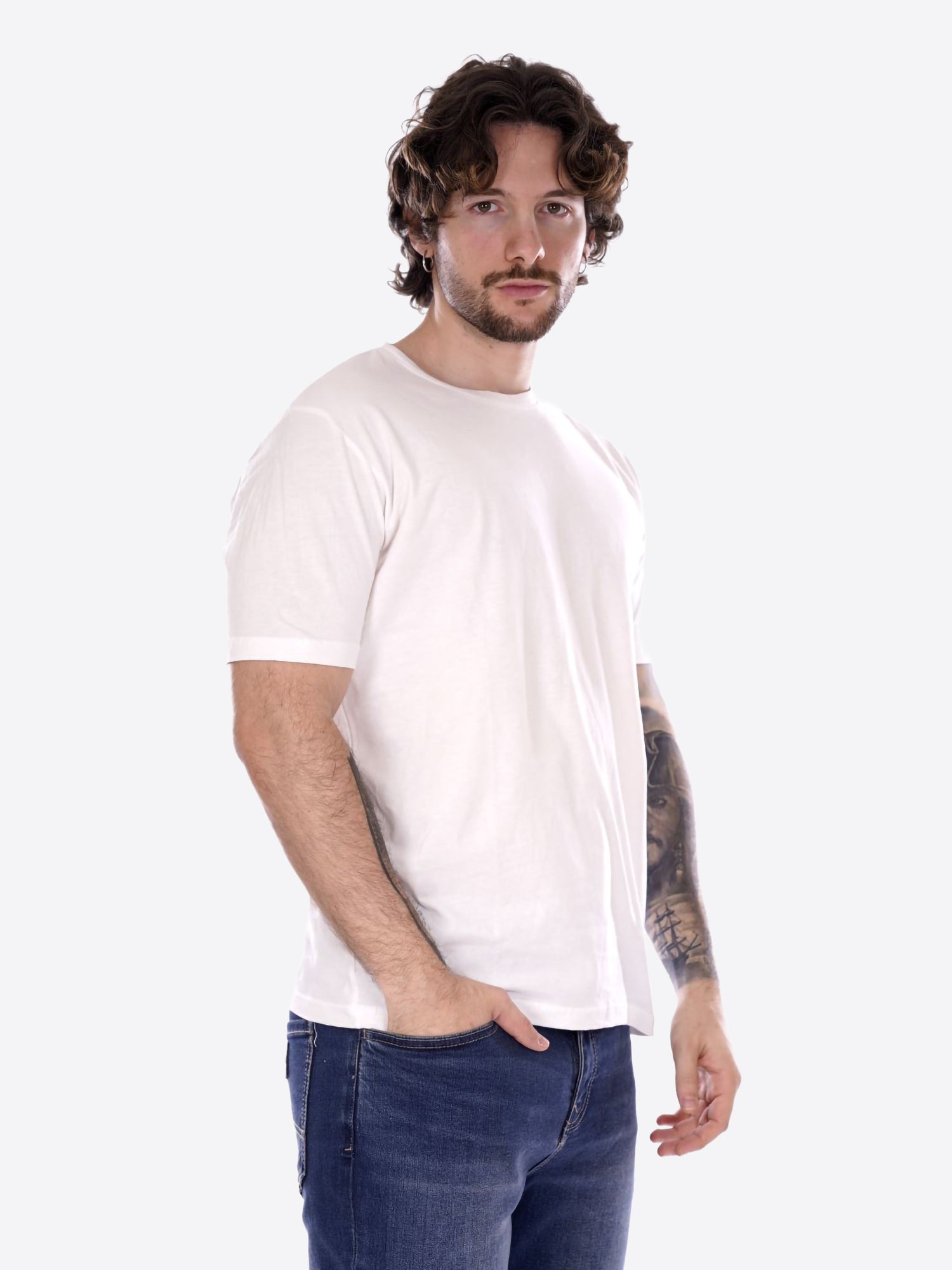T-shirt GIANNI LUPO da Uomo - bianco GL963F-25WHT
