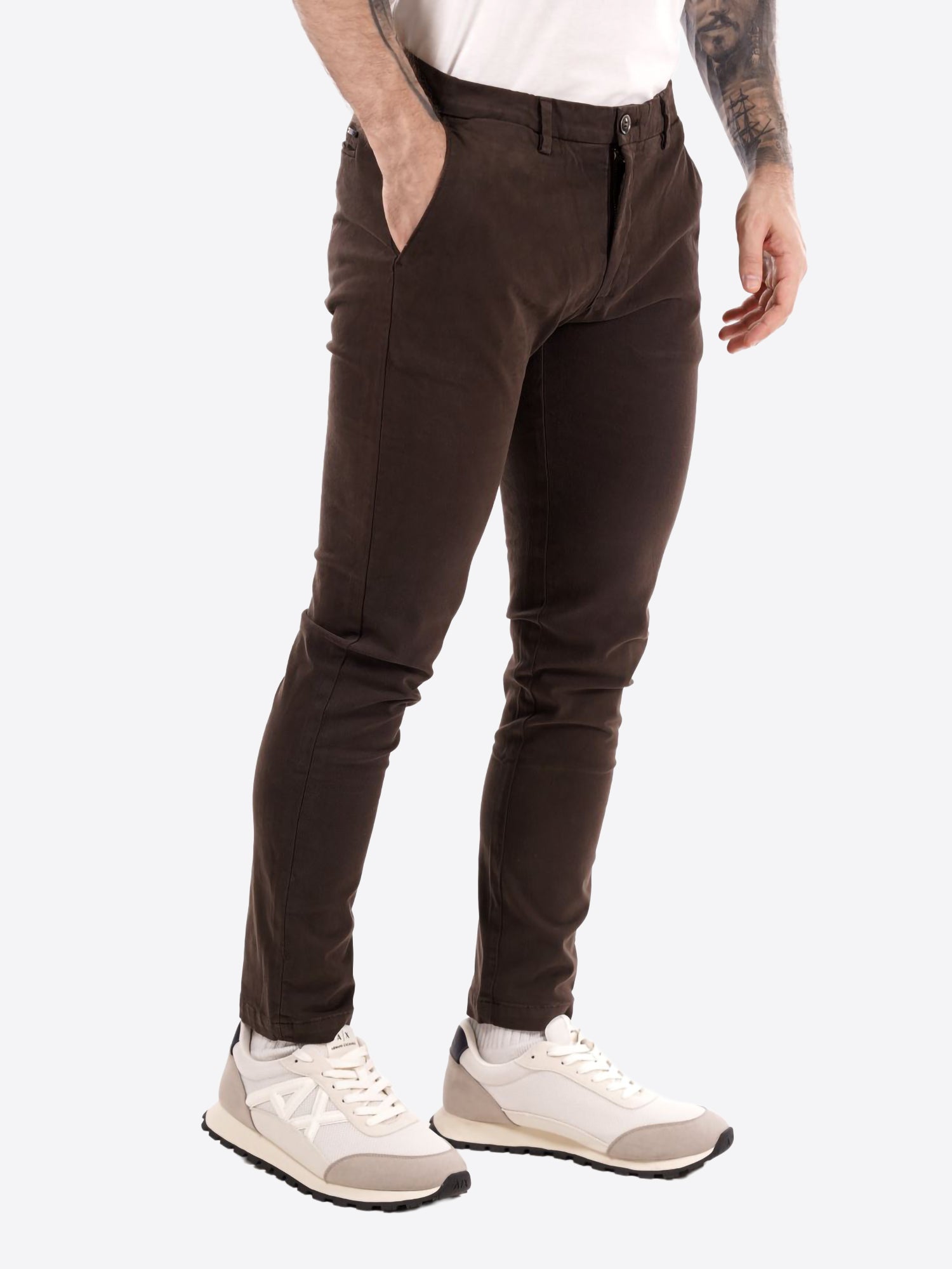 Pantalone GIANNI LUPO da Uomo - marrone TAHOMA-F25CAFFE