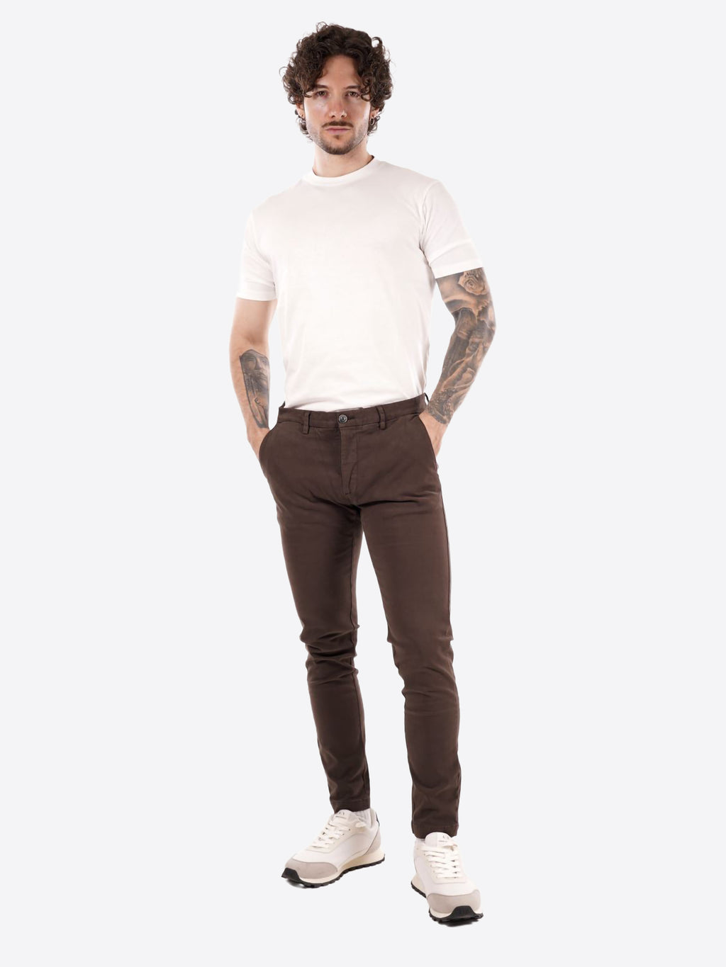 Pantalone GIANNI LUPO da Uomo - marrone TAHOMA-F25CAFFE