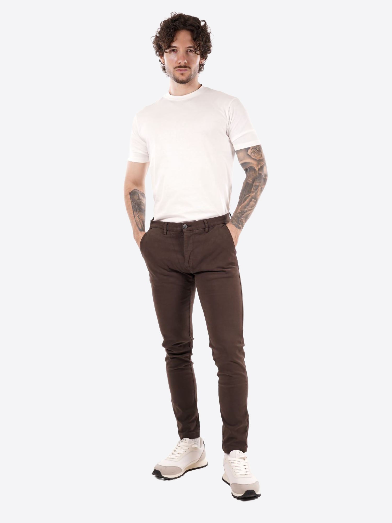 Pantalone GIANNI LUPO da Uomo - marrone TAHOMA-F25CAFFE