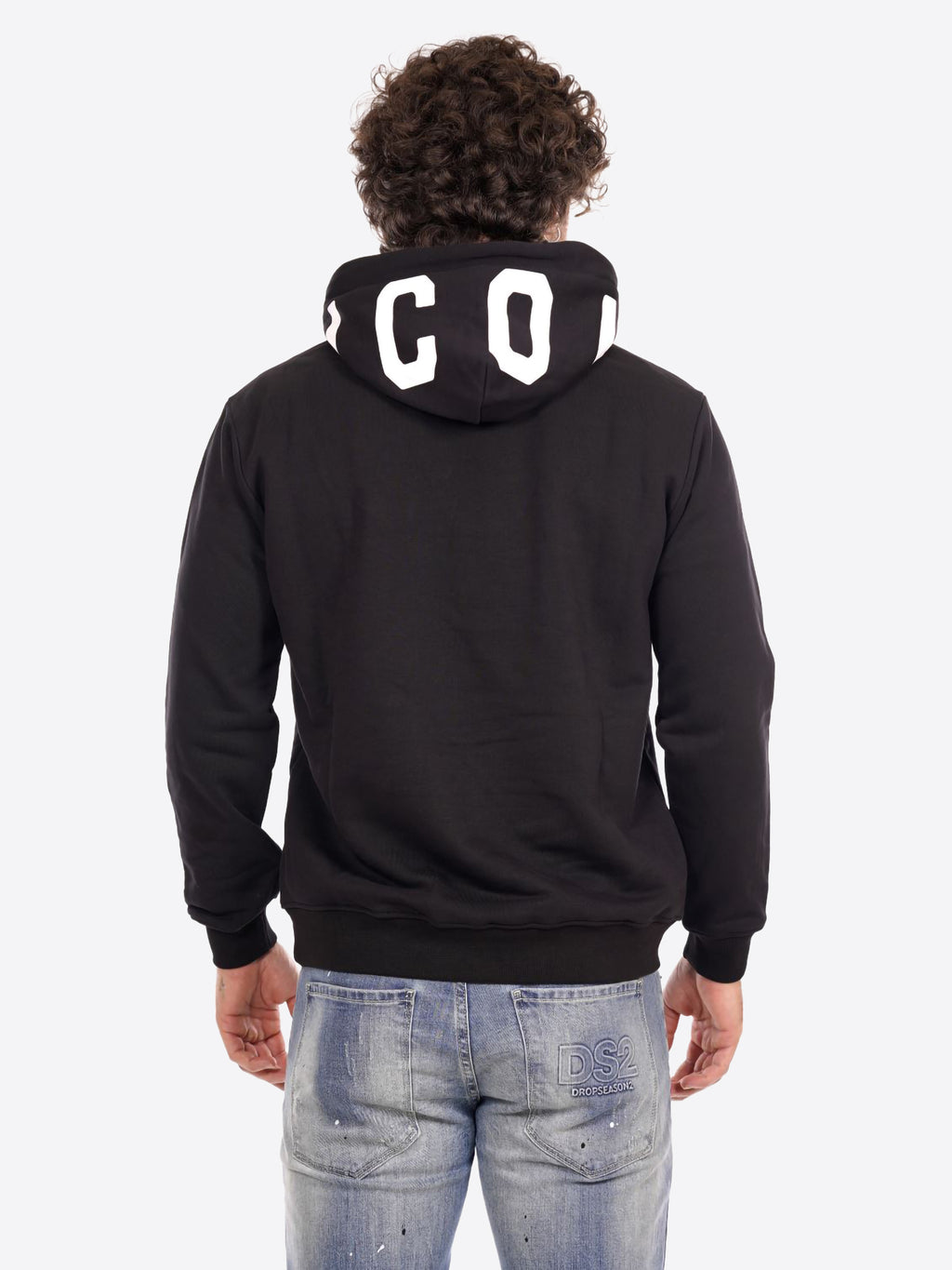 Felpa Cappuccio ICON da Uomo - nero ICUF2W6F008NEROBIANCO