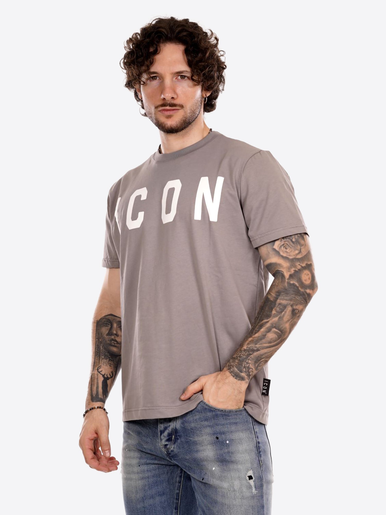 T-shirt ICON da Uomo - grigio ICUF2W6T001FERRO