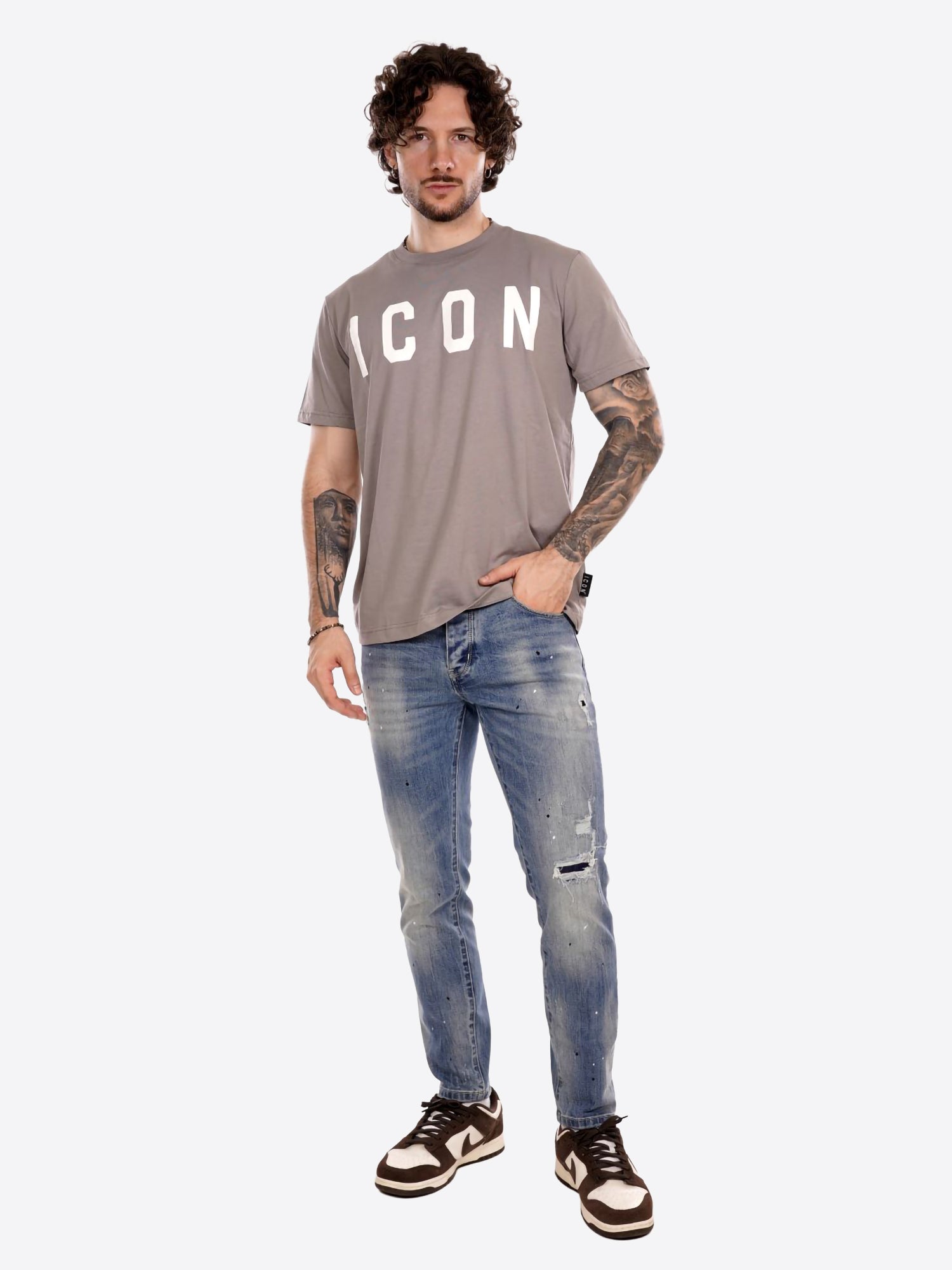 T-shirt ICON da Uomo - grigio ICUF2W6T001FERRO