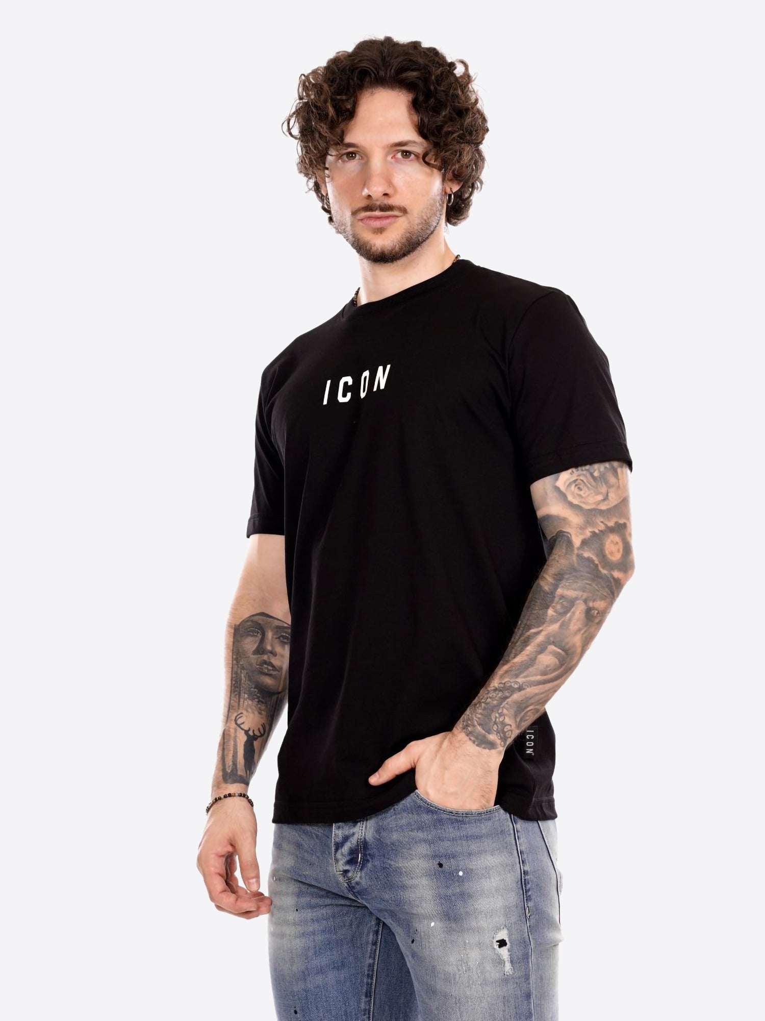 T-shirt ICON da Uomo - nero ICUF2W6T002NERO