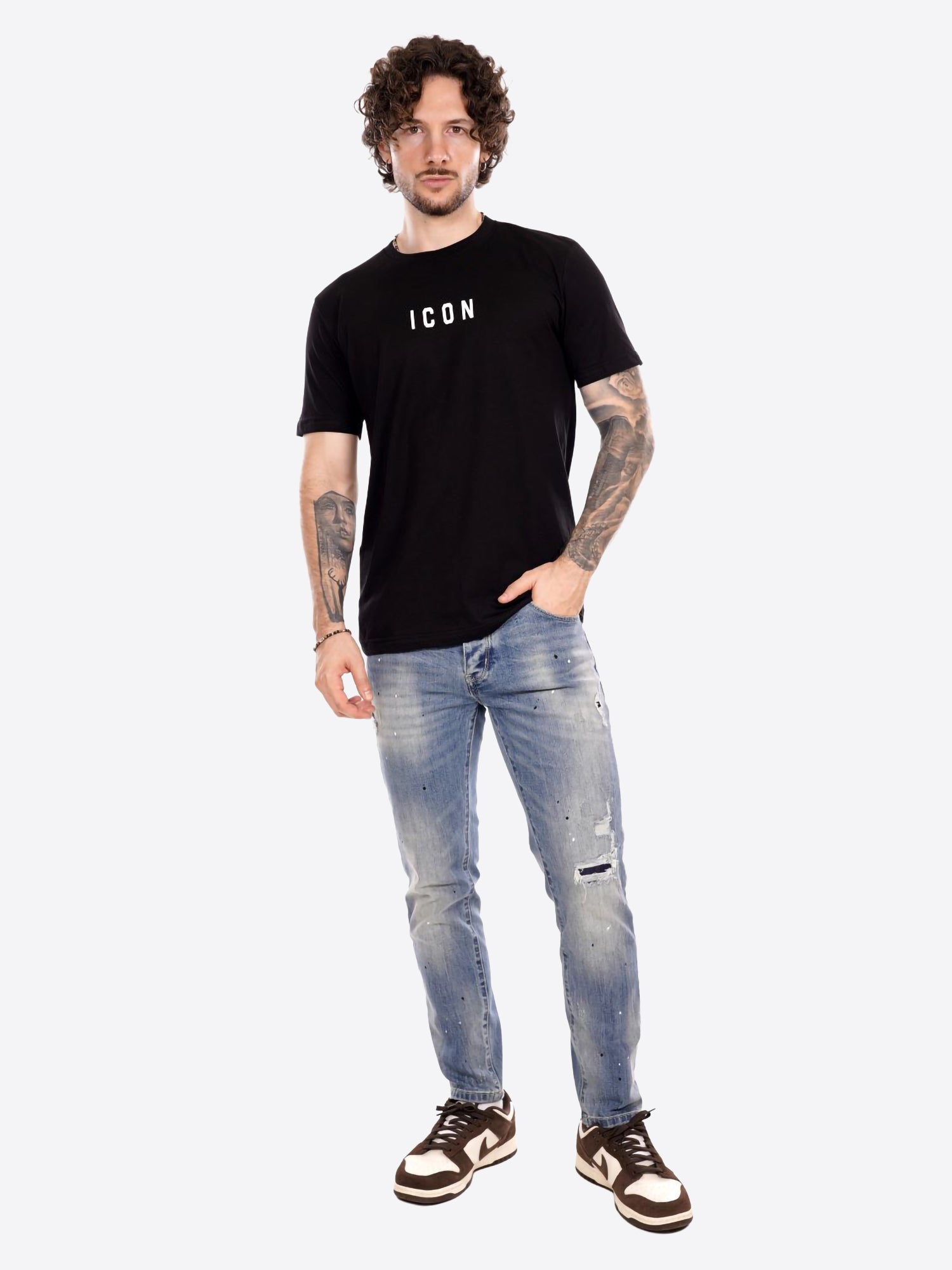 T-shirt ICON da Uomo - nero ICUF2W6T002NERO