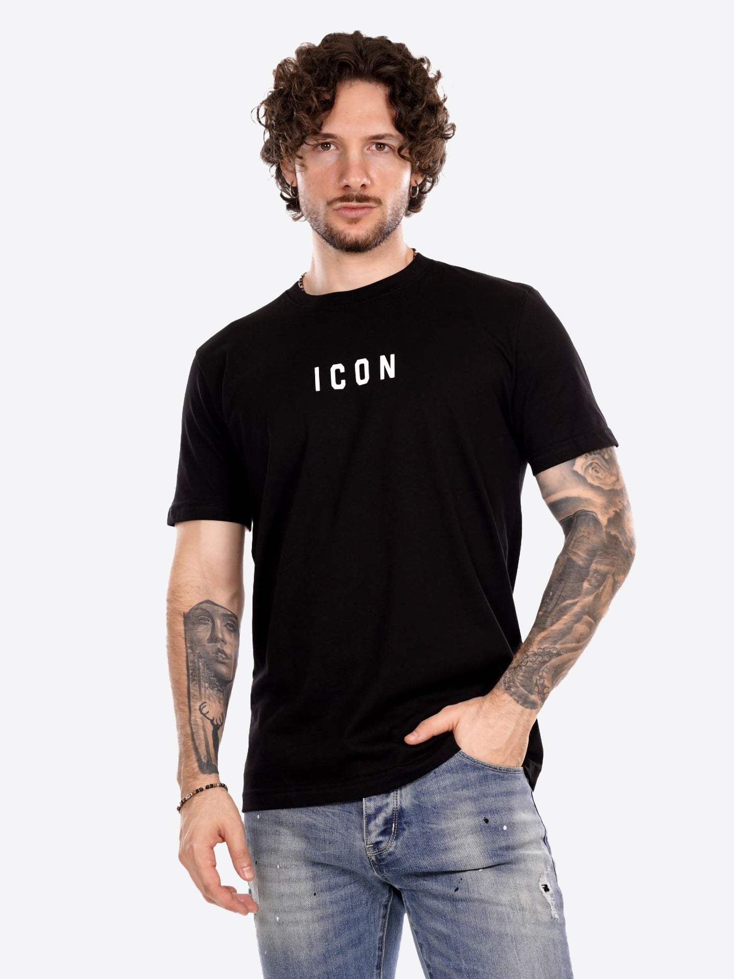 T-shirt ICON da Uomo - nero ICUF2W6T002NERO