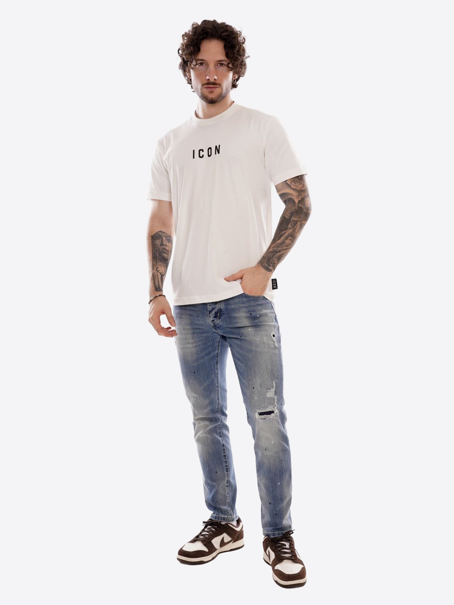 T-shirt ICON da Uomo - bianco ICUF2W6T002PANNA