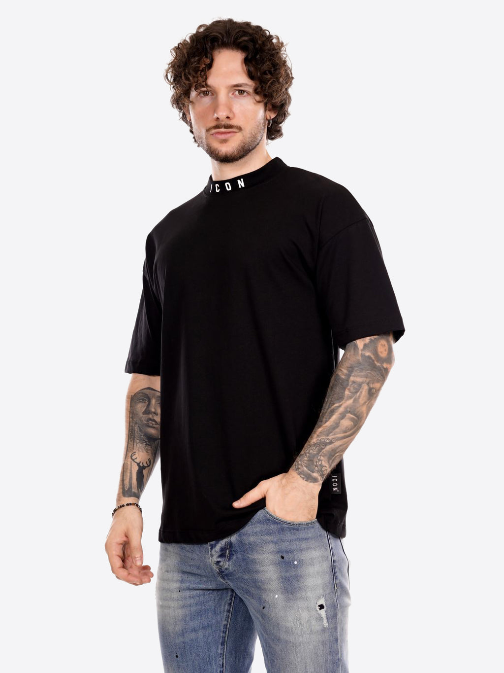 T-shirt ICON da Uomo - nero ICUF2W6T007NERO