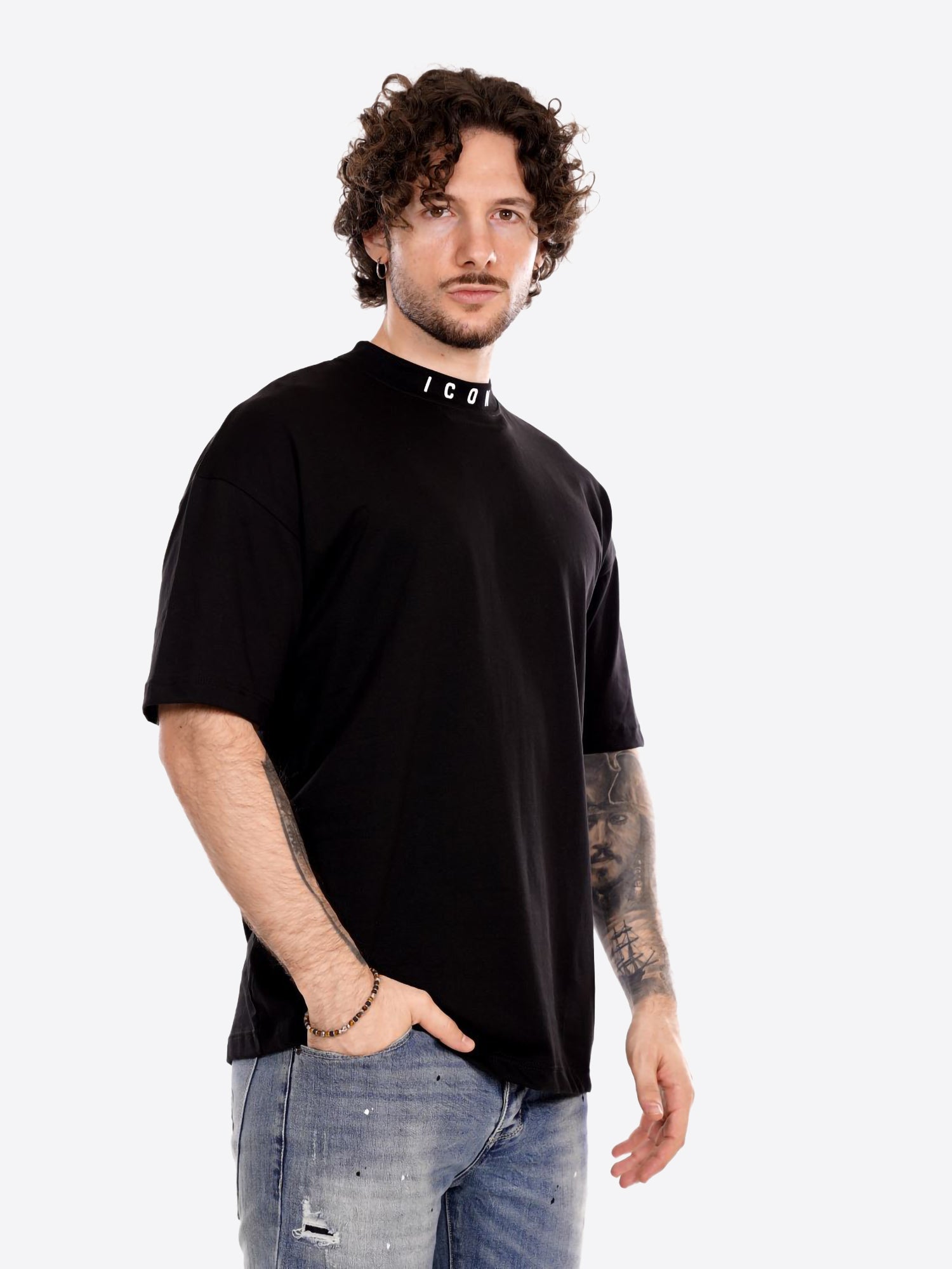T-shirt ICON da Uomo - nero ICUF2W6T007NERO