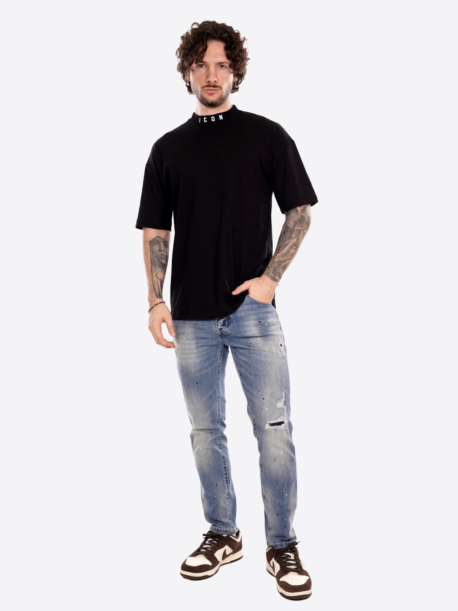 T-shirt ICON da Uomo - nero ICUF2W6T007NERO