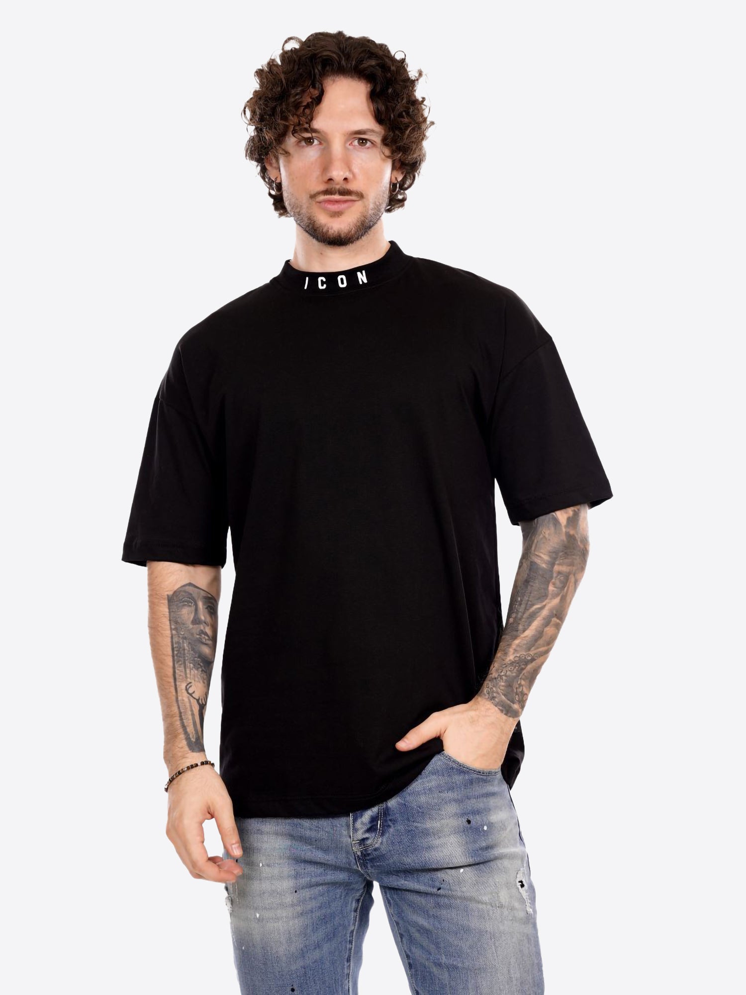 T-shirt ICON da Uomo - nero ICUF2W6T007NERO