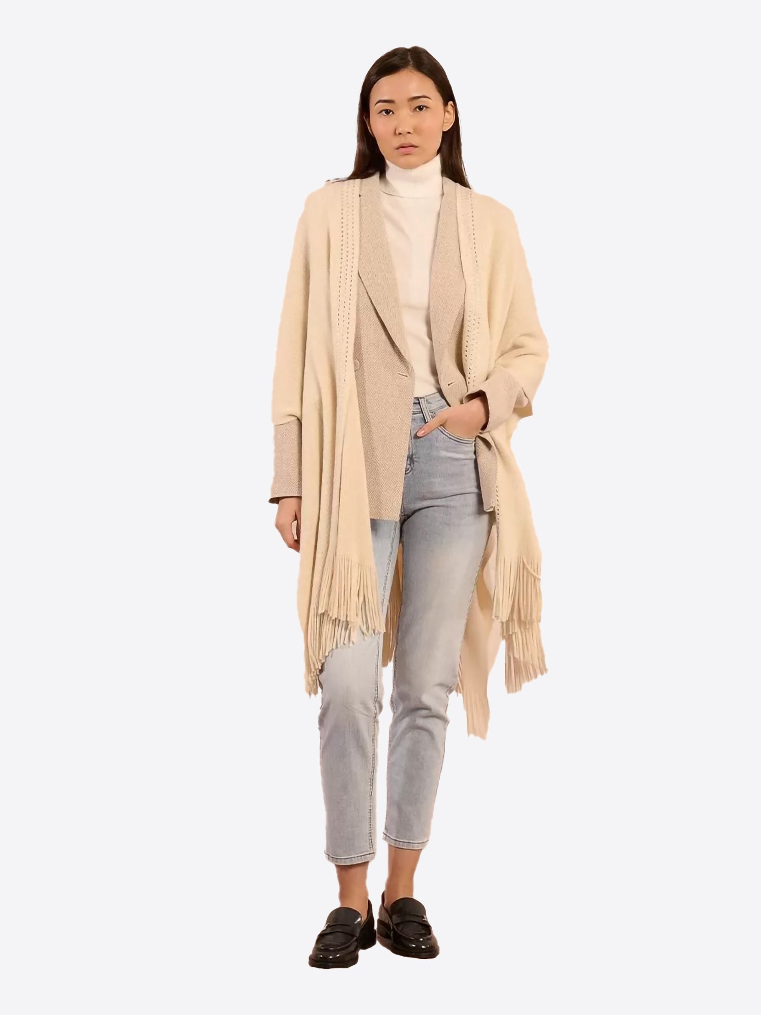 Cardigan MOLLY BRACKEN da Donna - bianco B300DHOFFWHT