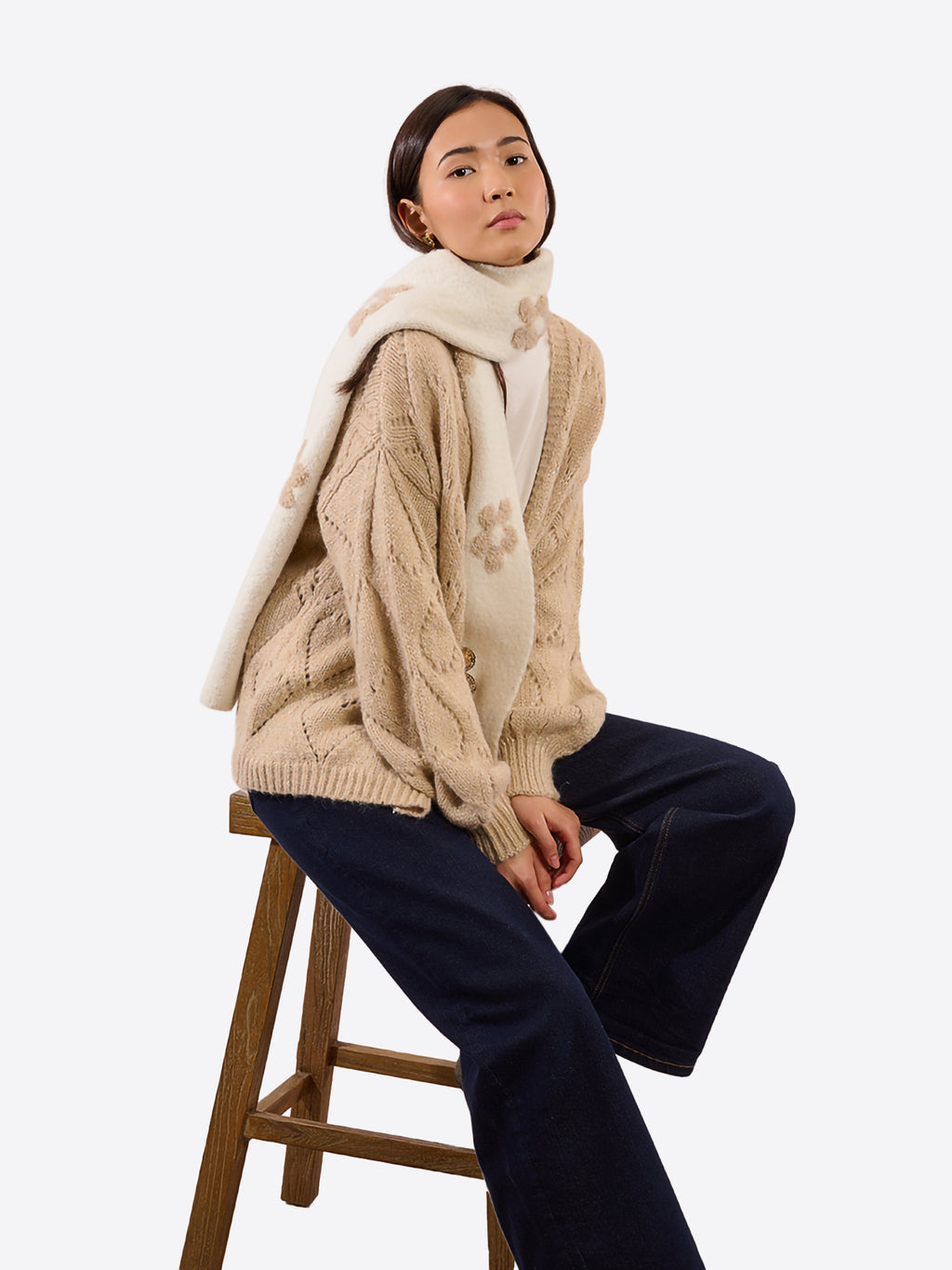 Sciarpa MOLLY BRACKEN da Donna - bianco B311PANNA