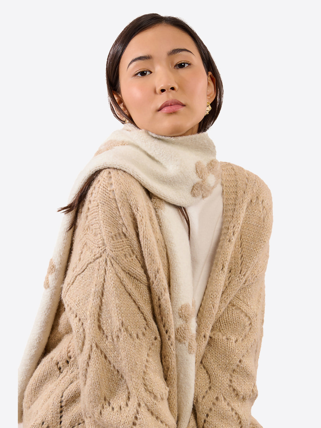 Sciarpa MOLLY BRACKEN da Donna - bianco B311PANNA