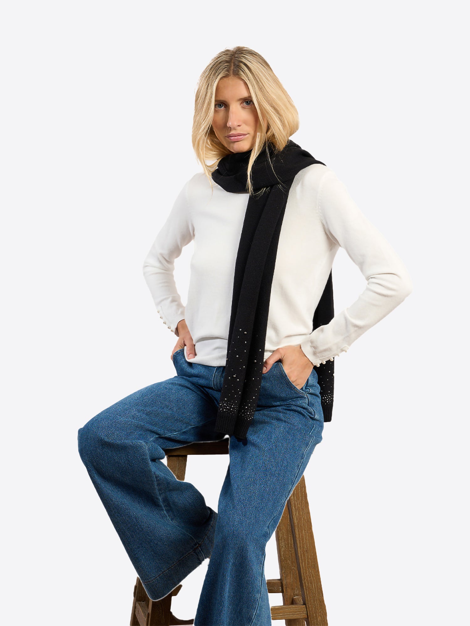 Sciarpa MOLLY BRACKEN da Donna - nero B319DHBLK