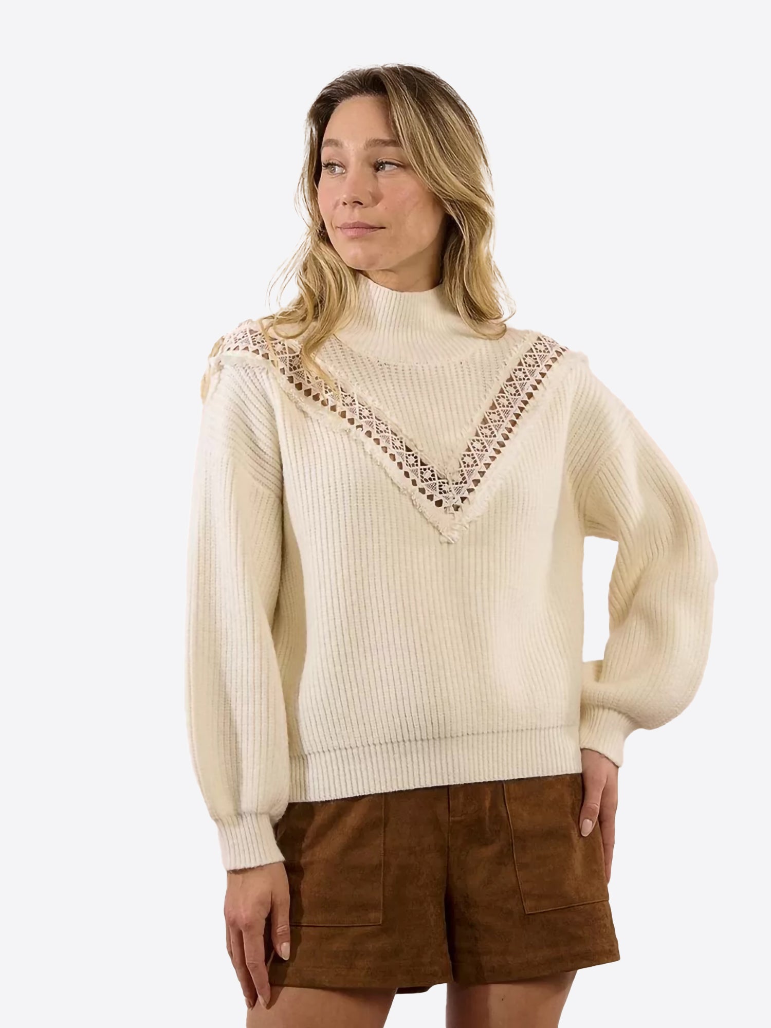 Maglia MOLLY BRACKEN da Donna - bianco LA1792PANNA