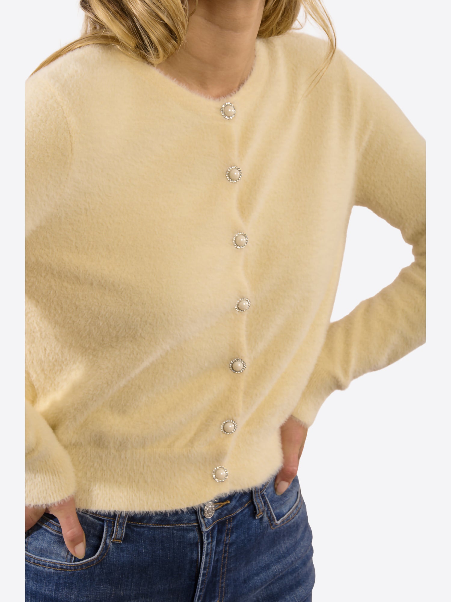 Cardigan MOLLY BRACKEN da Donna - bianco LA1825PANNA