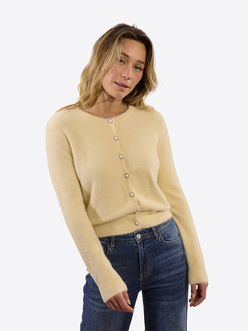 Cardigan MOLLY BRACKEN da Donna - bianco LA1825PANNA