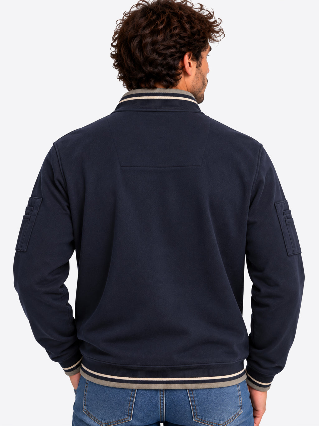 Felpa Full Zip AERONAUTICA MILITARE da Uomo -FE213408184 BLU