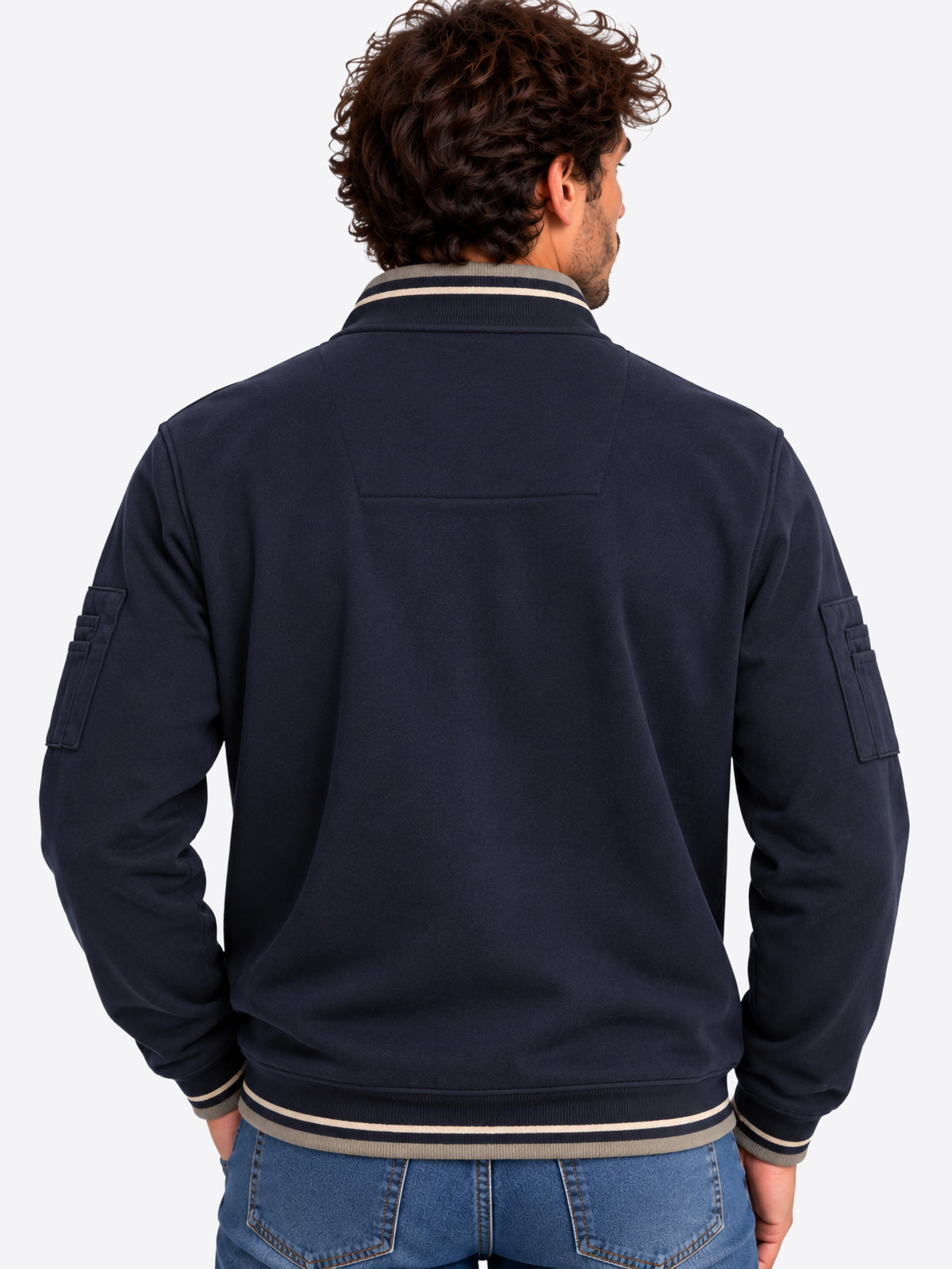 Felpa Full Zip AERONAUTICA MILITARE da Uomo -FE213408184 BLU