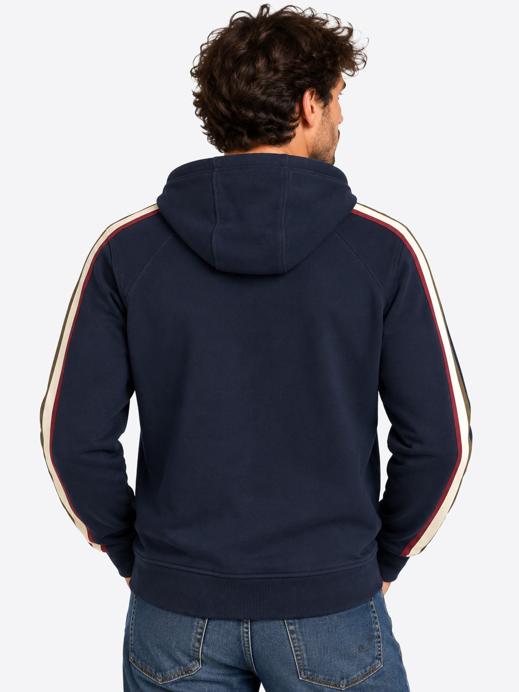 Felpa full zip cappuccio AERONAUTICA MILITARE da Uomo - blu FE213708184 BLU