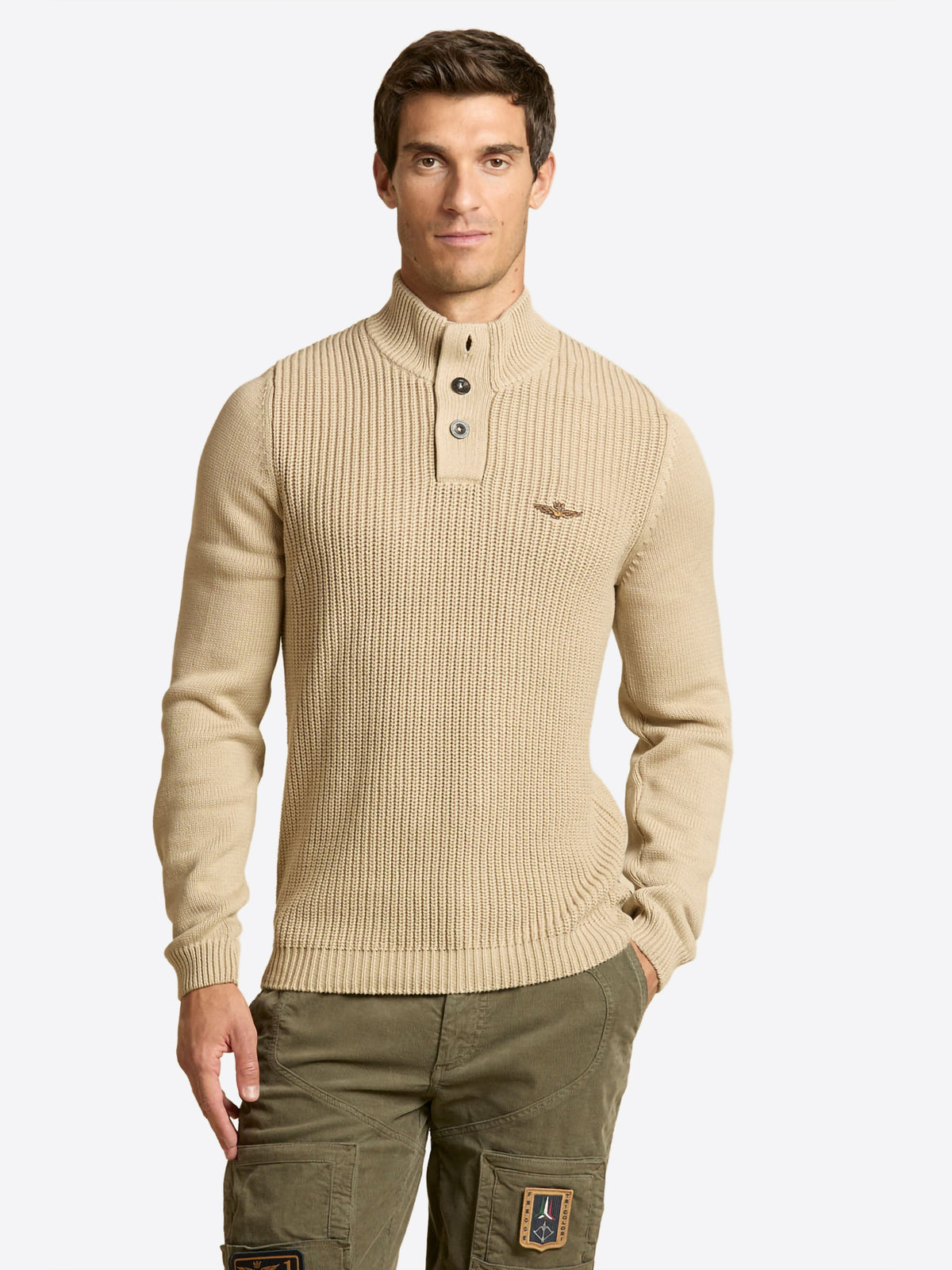 Maglione AERONAUTICA MILITARE da Uomo - beige MA157257646 BEIGE