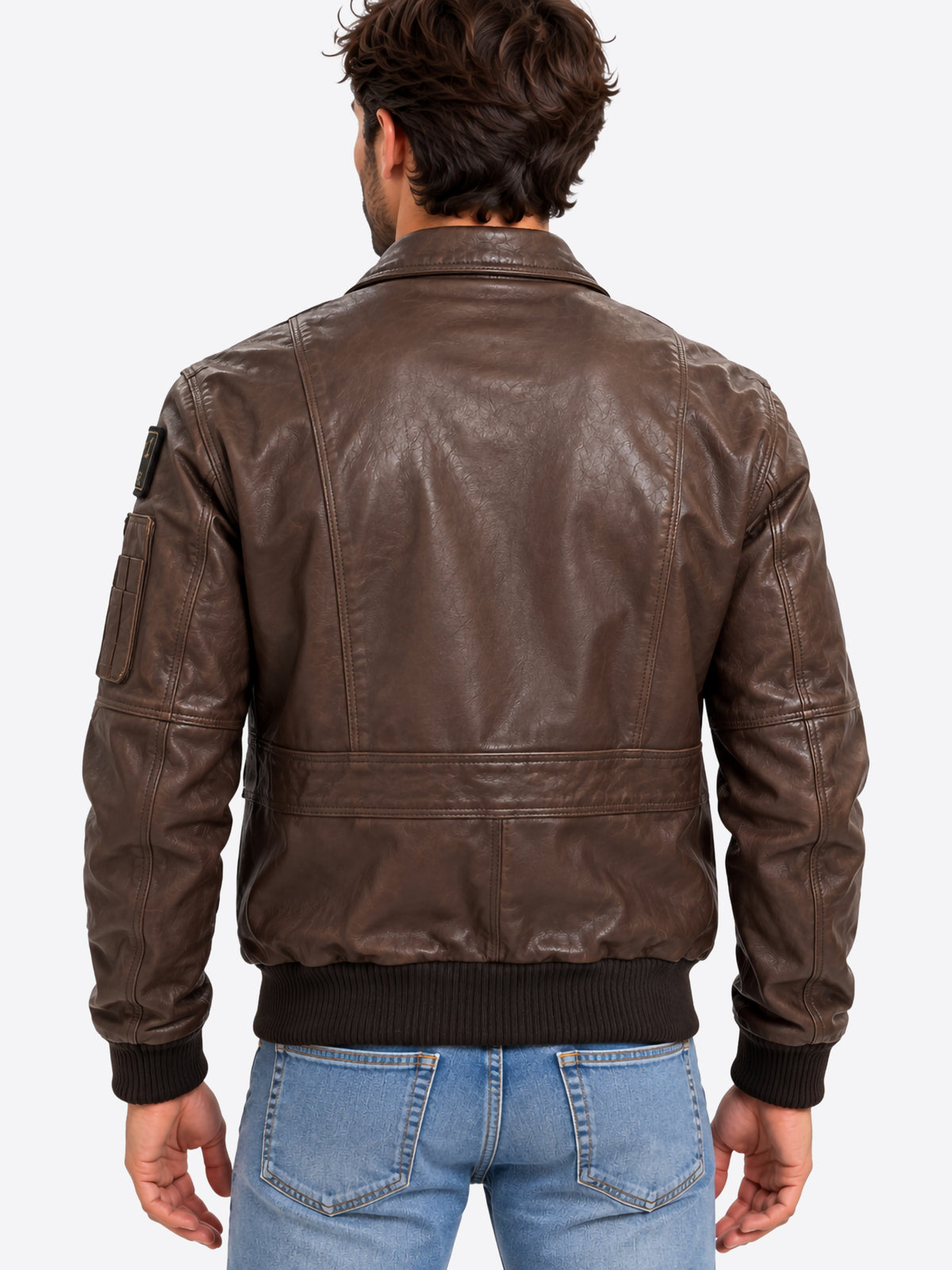 Giacca di Pelle AERONAUTICA MILITARE da Uomo - PN08460083 MARRONE