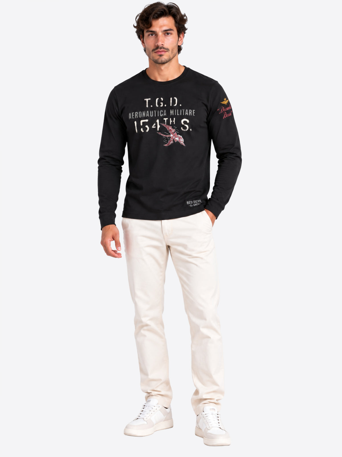 Long-shirt AERONAUTICA MILITARE da Uomo - TS256934300 NERO