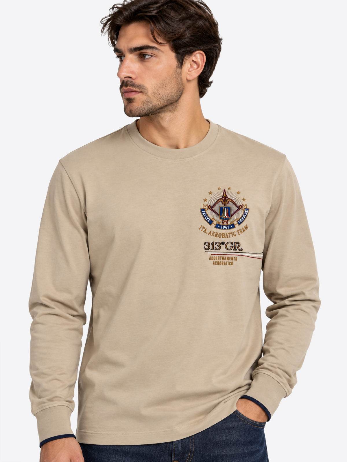 Long-shirt AERONAUTICA MILITARE da Uomo - TS257357646 SABBIA