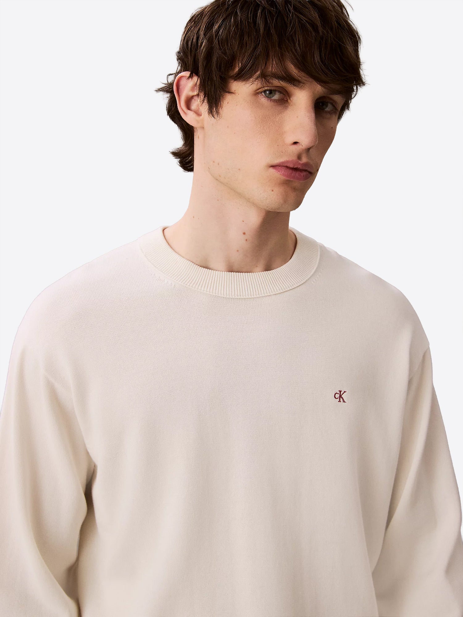 Felpa CALVIN KLEIN da Uomo - beige LV04RC309GYAS
