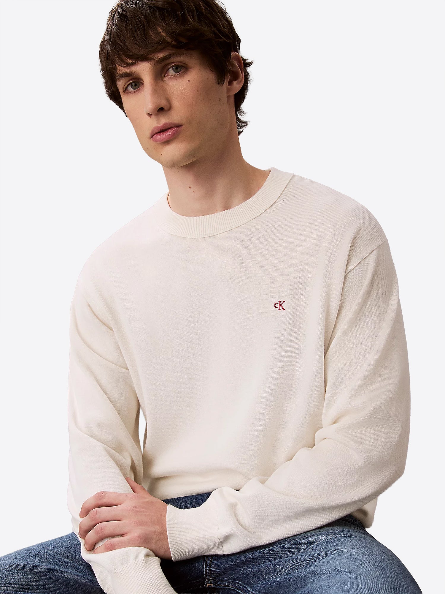 Felpa CALVIN KLEIN da Uomo - beige LV04RC309GYAS