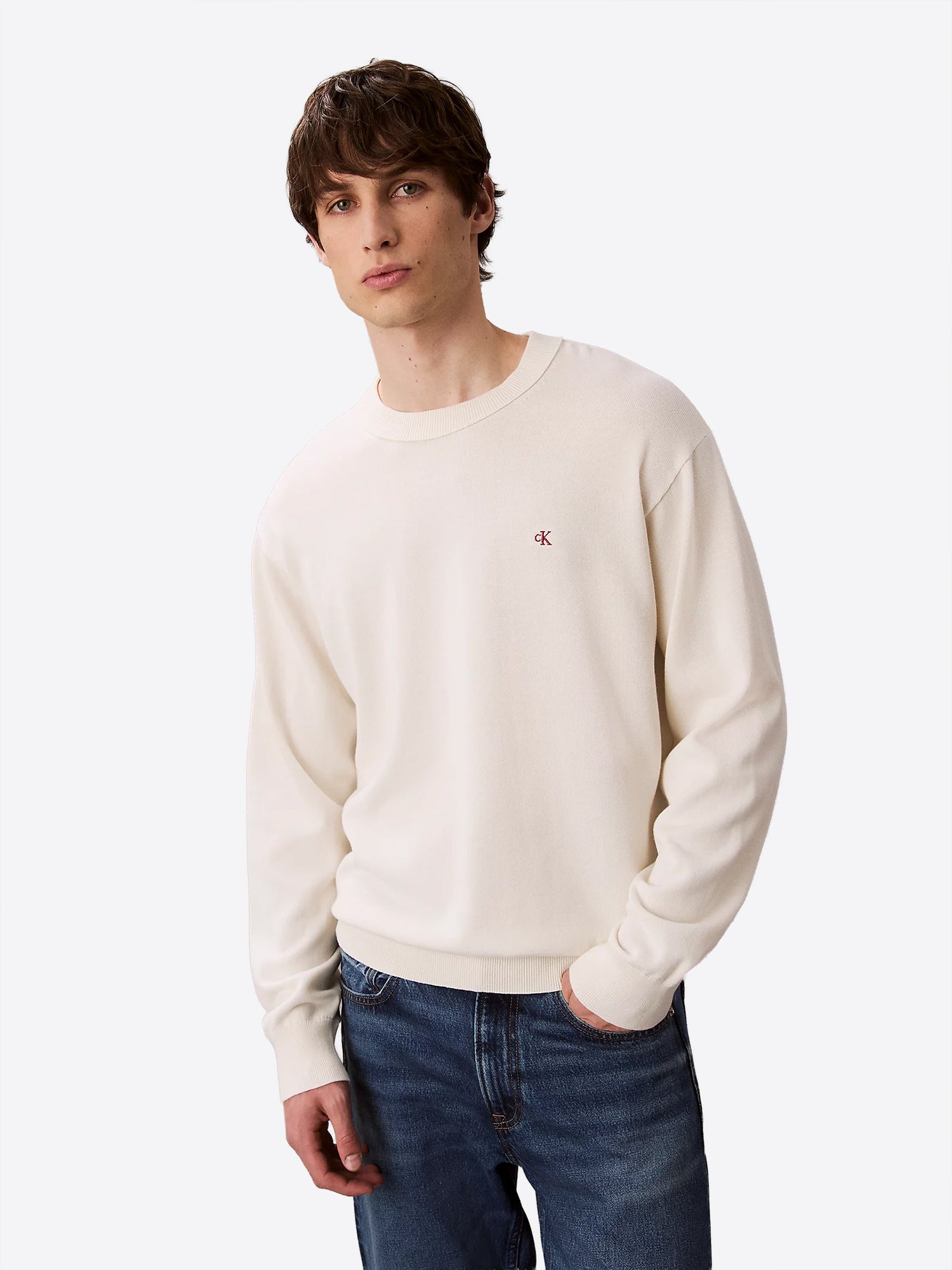 Felpa CALVIN KLEIN da Uomo - beige LV04RC309GYAS