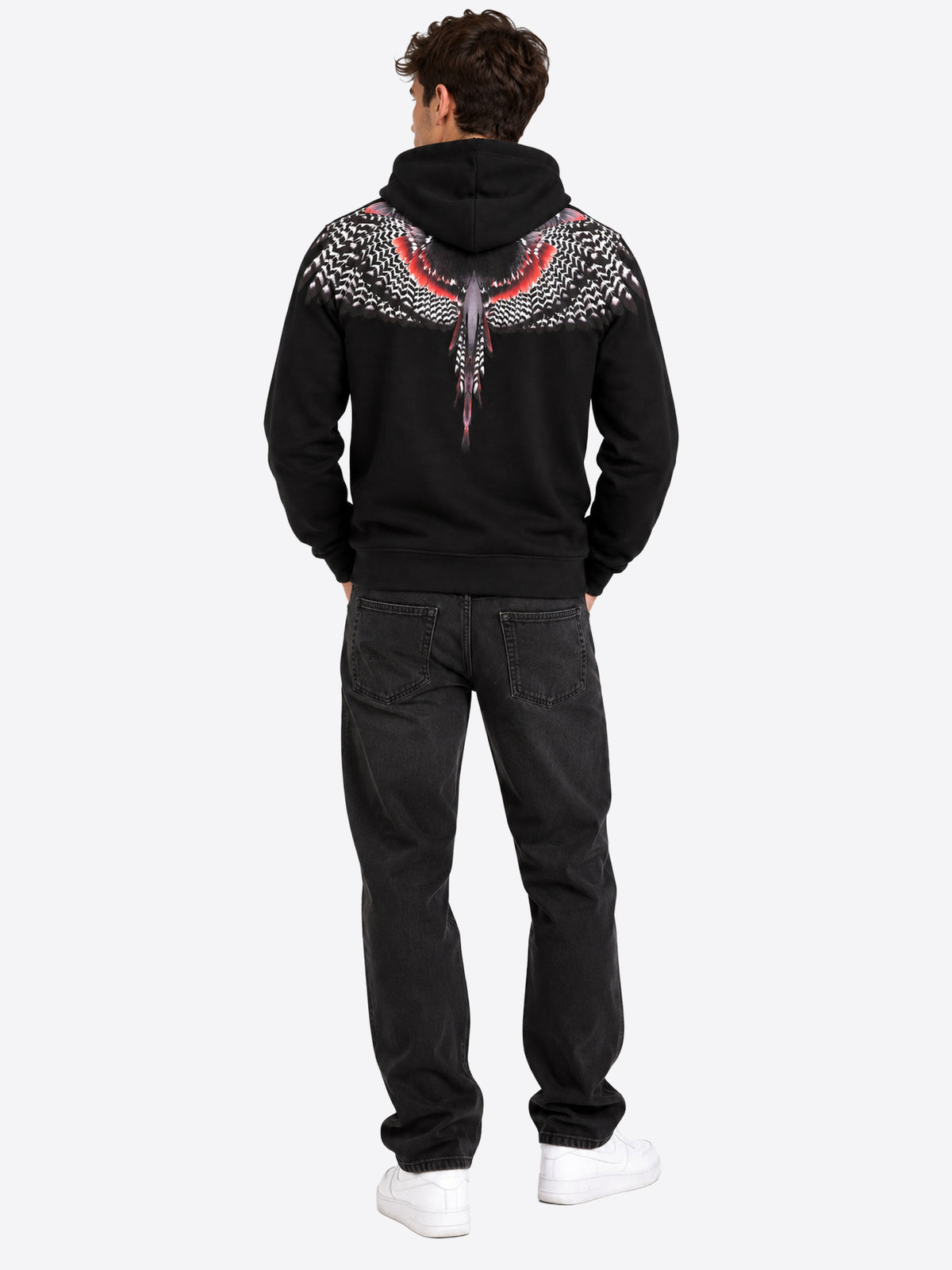 Felpa Cappuccio COUNTY OF MILAN da Uomo - nero HS011110 BLK
