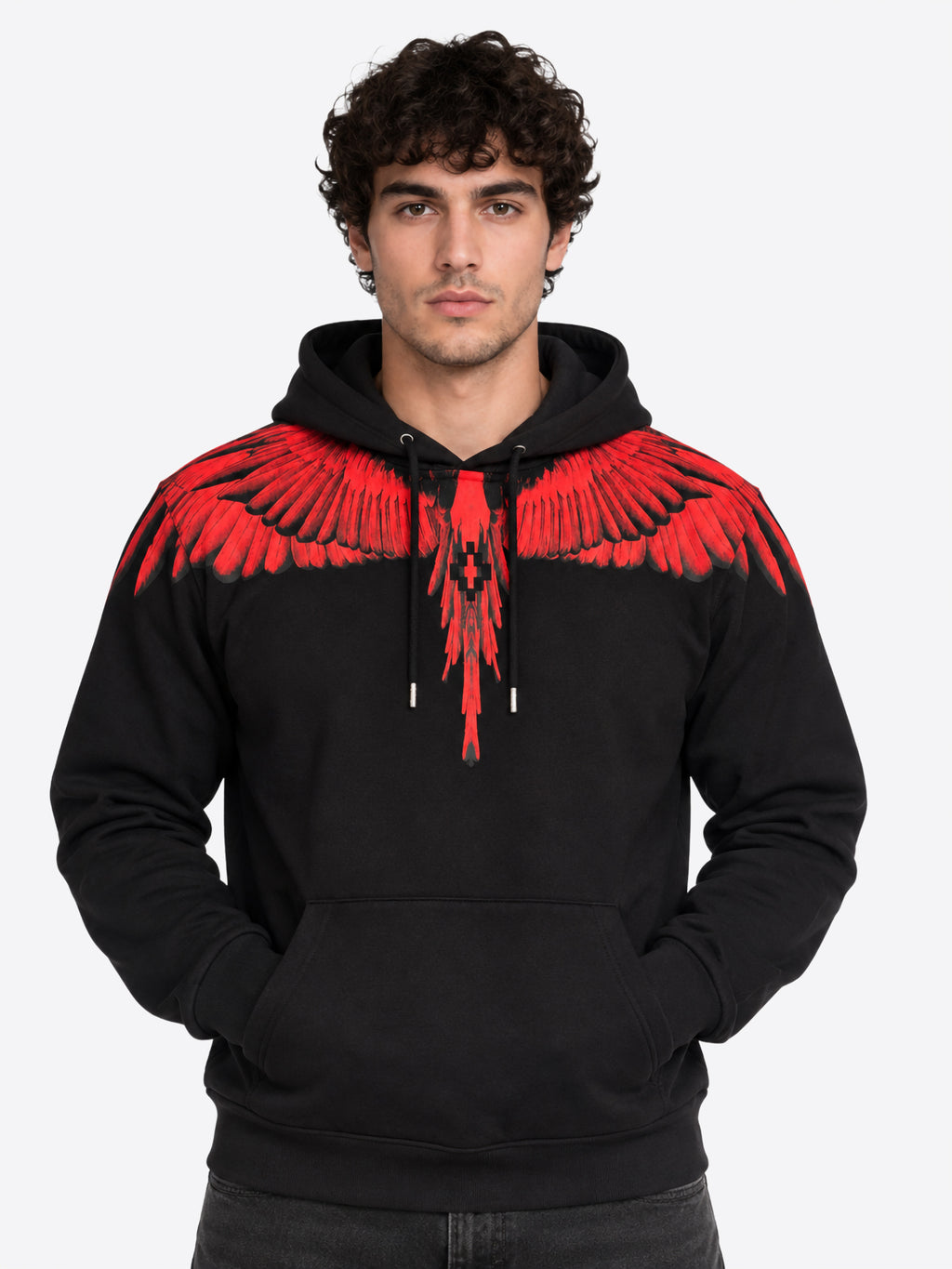 Felpa Cappuccio COUNTY OF MILAN da Uomo - nero HS042110 BLACK