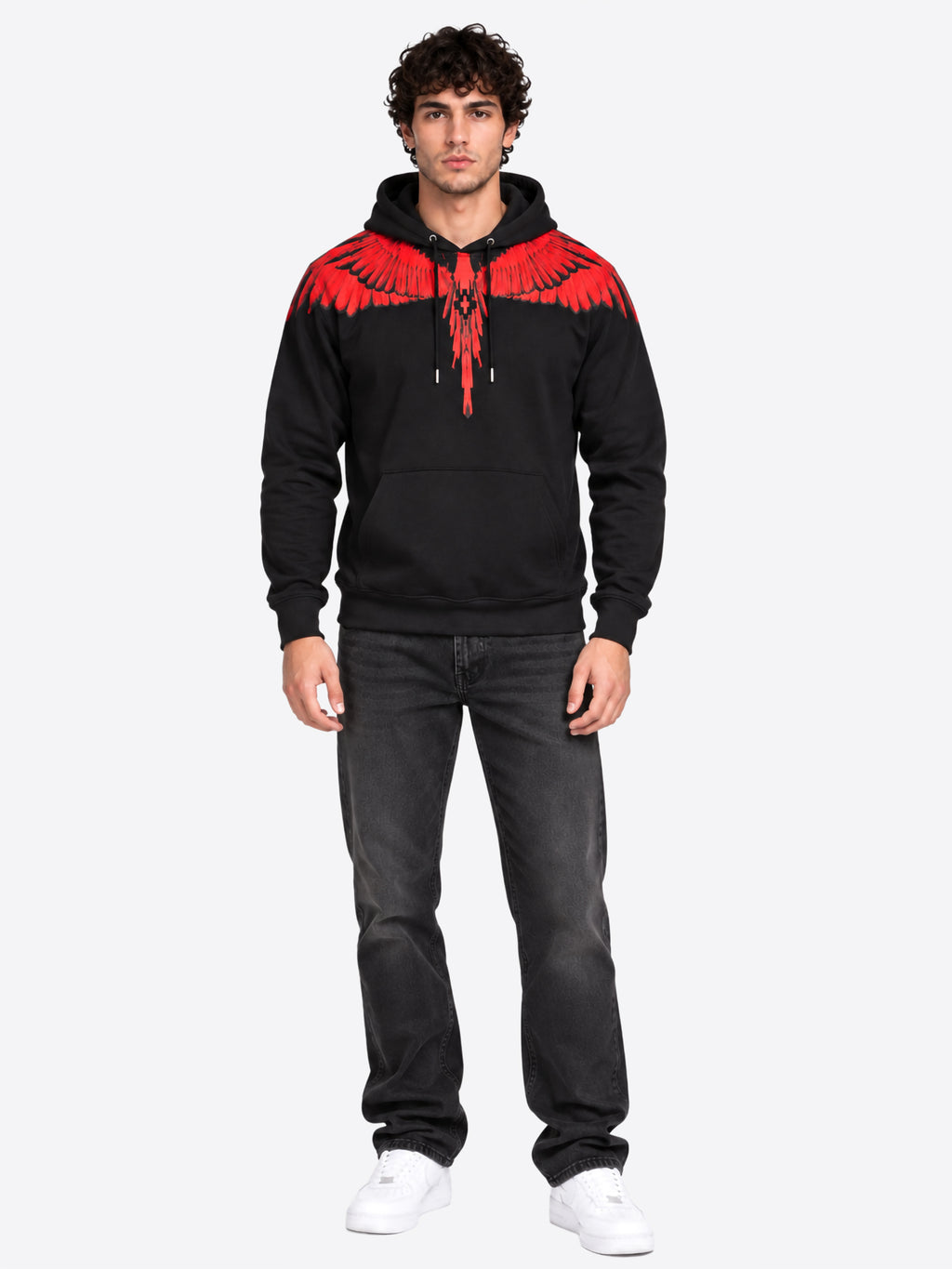 Felpa Cappuccio COUNTY OF MILAN da Uomo - nero HS042110 BLACK