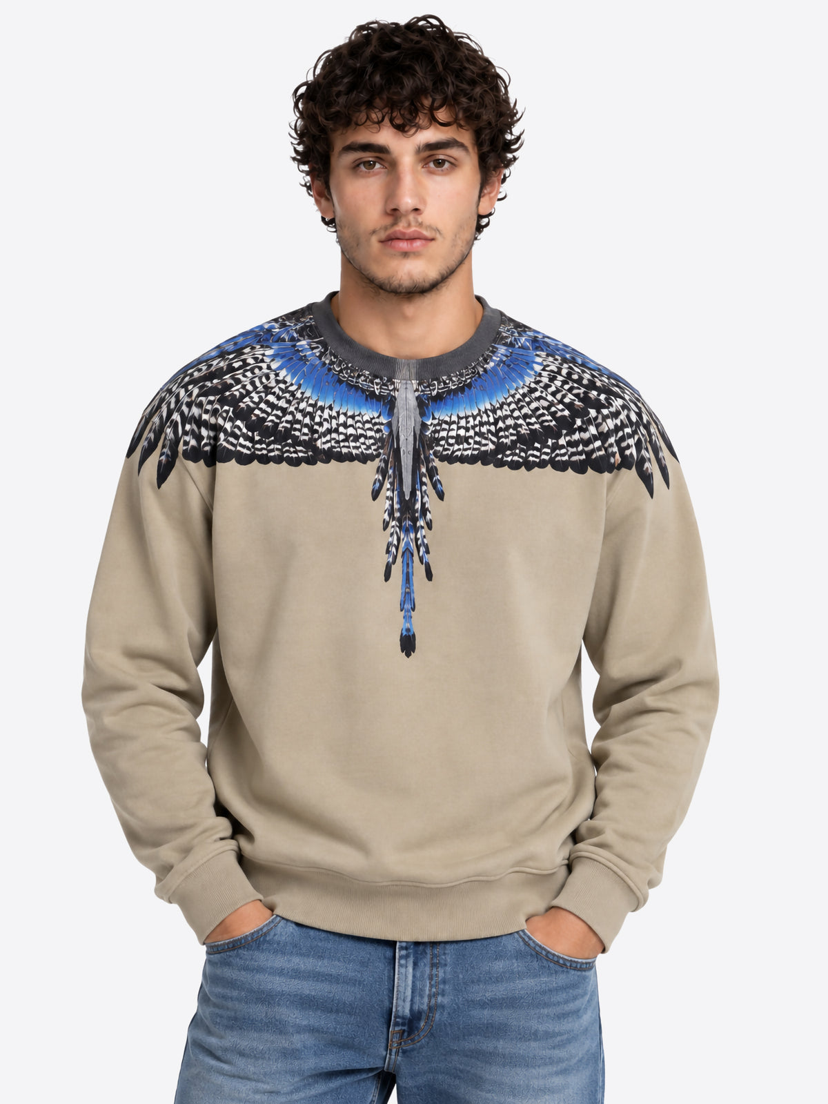 Felpa COUNTY OF MILAN da Uomo - beige SW039092 SAND