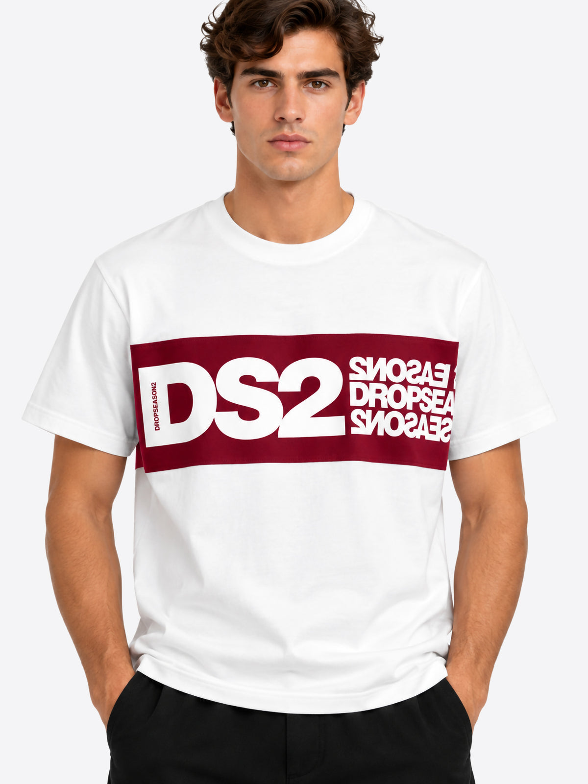 T-shirt DS2 da Uomo - bianco F62A370BIANCO