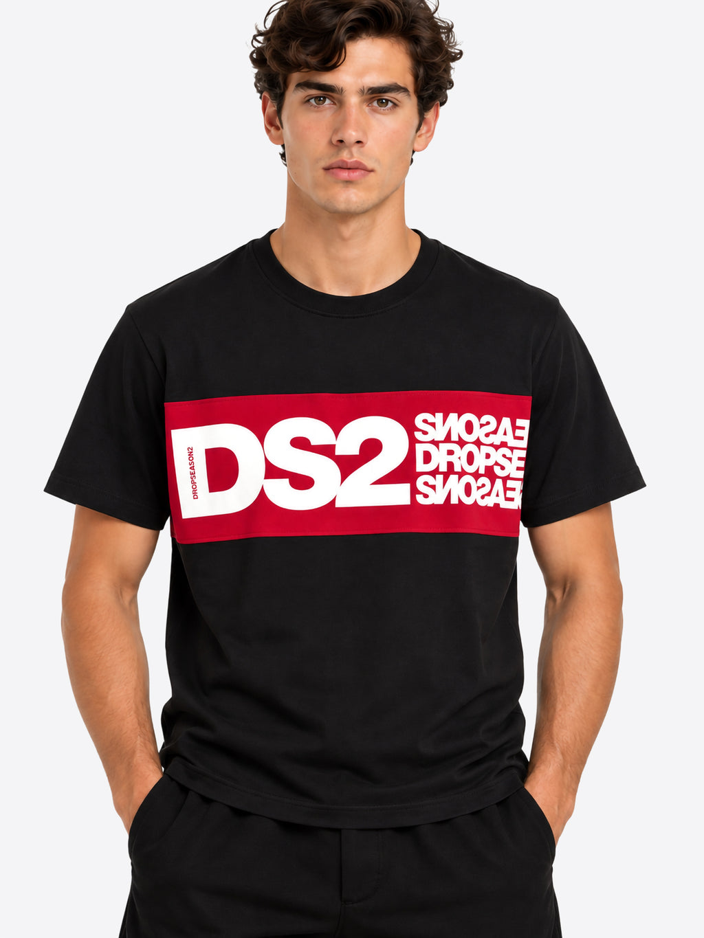 T-shirt DS2 da Uomo - nero F62A370NERO